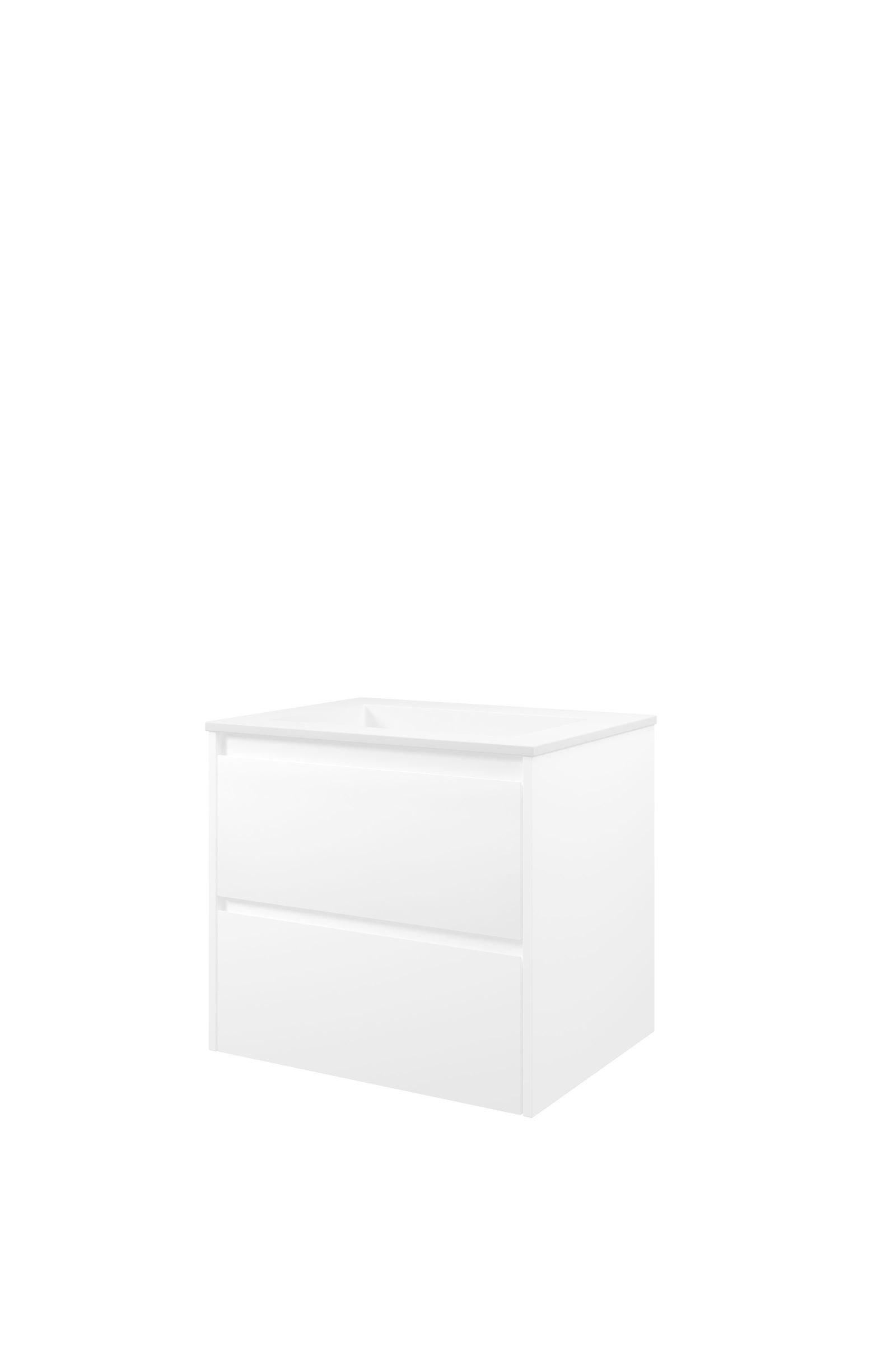 Proline set polystone Elegant wast. met 1 krgt. en onderk. sym. 1816134 Glans wit/Mat wit H540xB600xD460