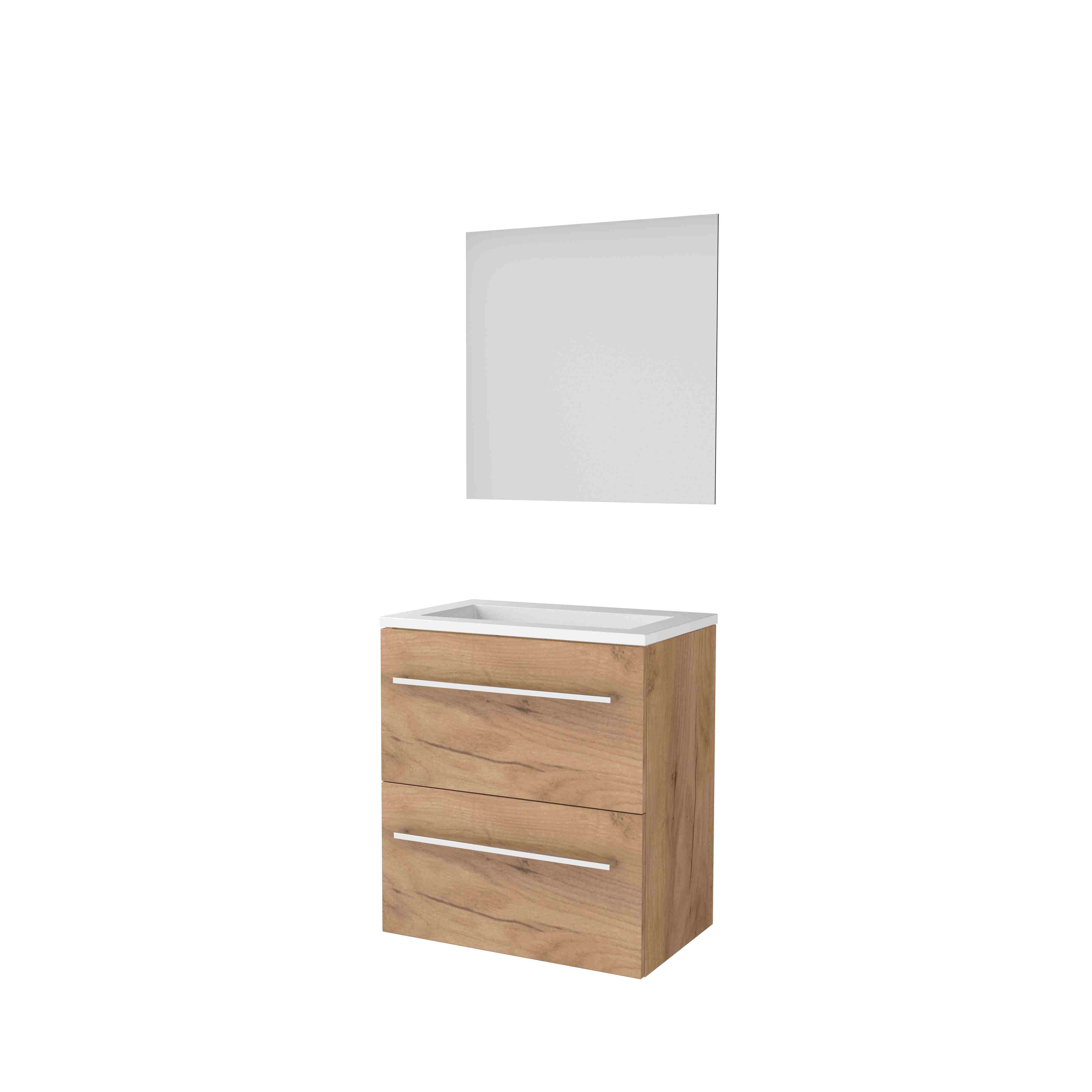 Basic Ultimate 39 onderk. m. gr. incl. 2 la + Acryl wast. z. krgt. incl. spg. m. LED ind. o+b B600xD390 Whisky Oak / 1813901