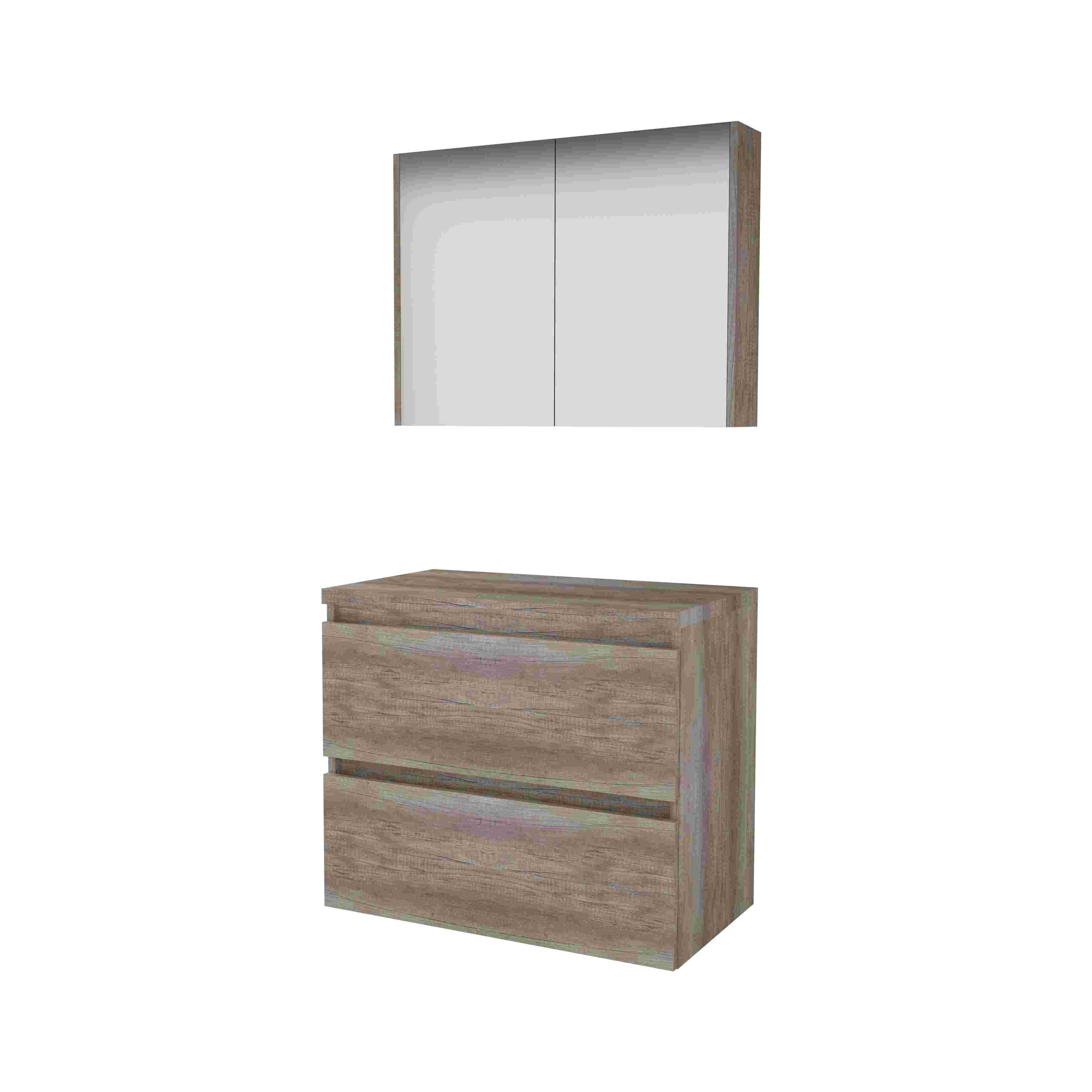 Basic Comfort 46 onderk. GL incl. 2 la + afdekplaat incl. sp.kast B800xD460 Scotch Oak / 1813518