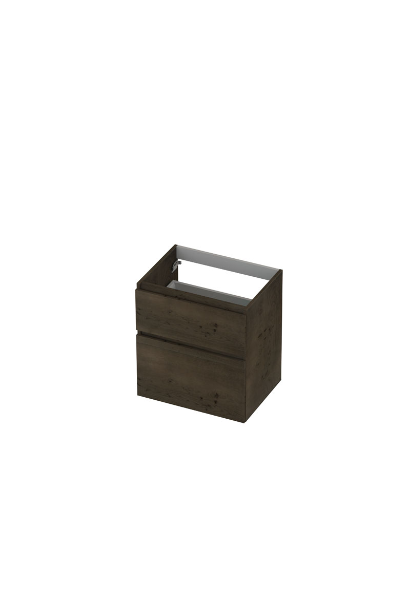 INK onderk. 2 la GL fineer eik + m. houten keerlijst a-symm. H650xB600xD450 Charcoal / 1221803