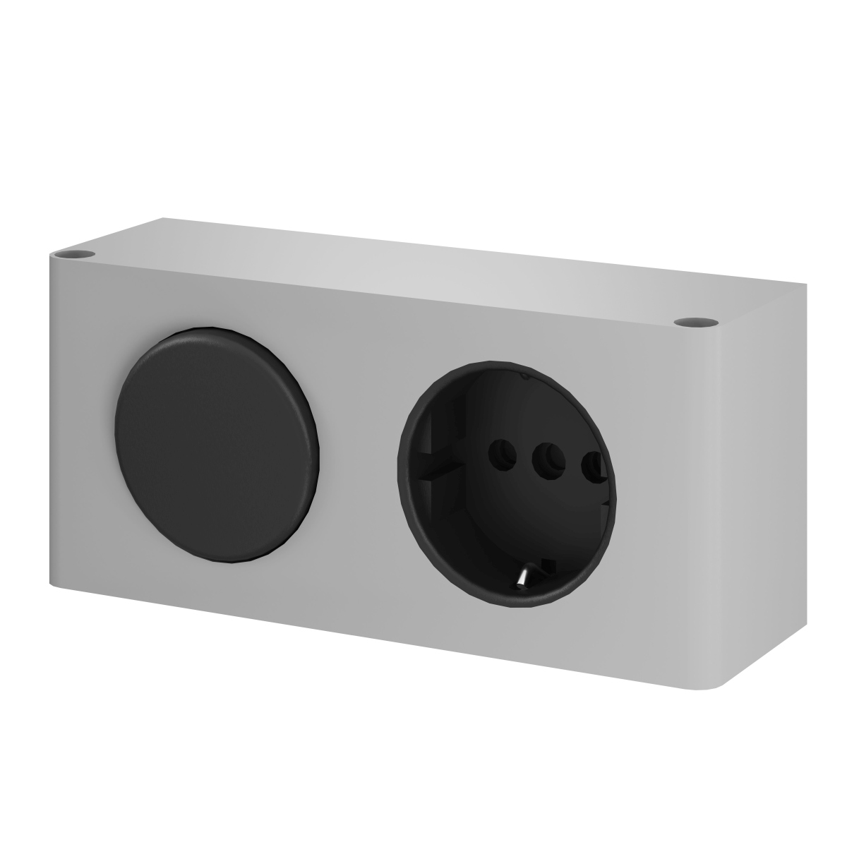 INK Stopkontakt/schak. standaard 9902080 Zilver