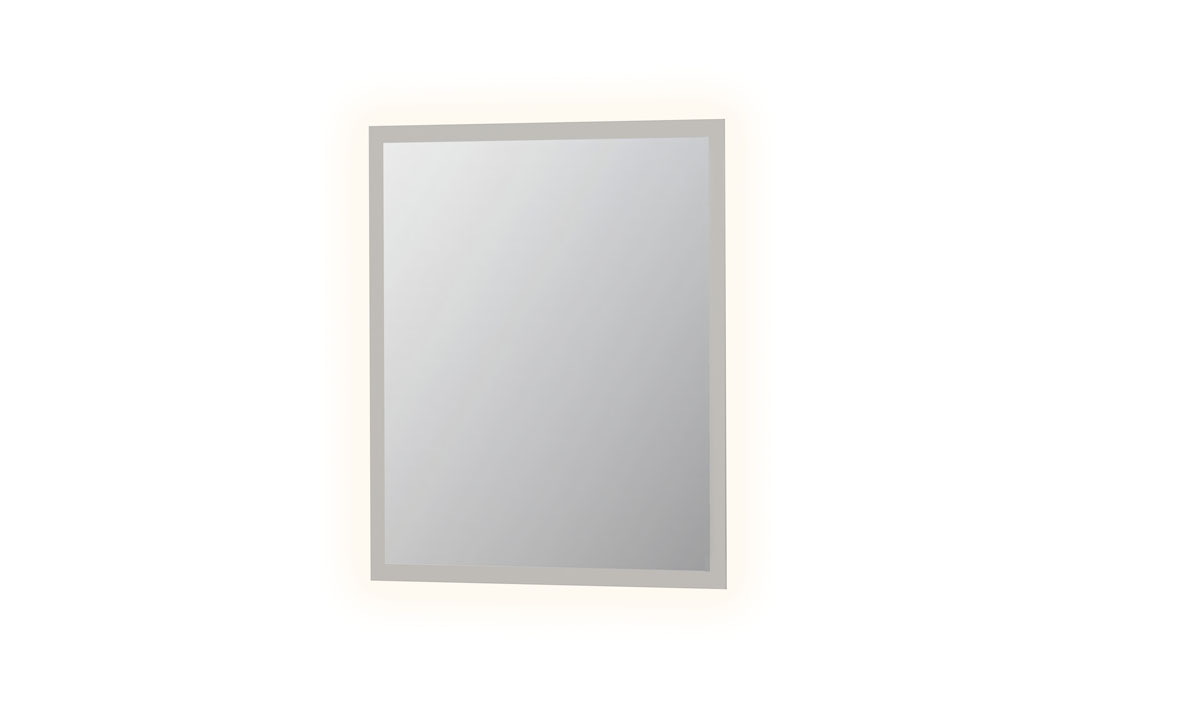 INK SP7 spiegel op alu kader met gematteerd LED verl. rondom en sensor schak. 8407810 Alu H800xB700xD30