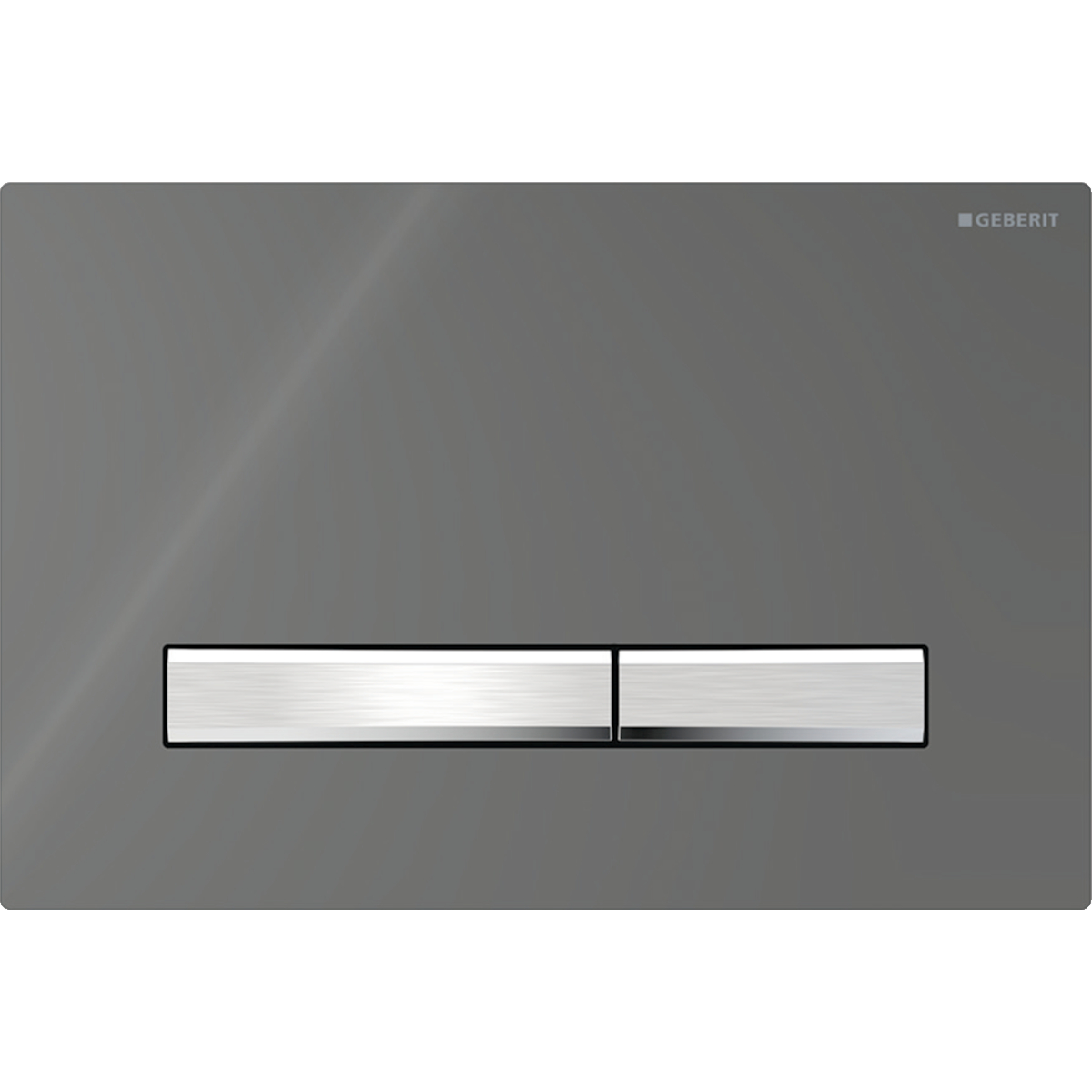 Geberit Sigma50 bedieningsplaat 2- toets square spiegelend rookglas 115.788.SD.2