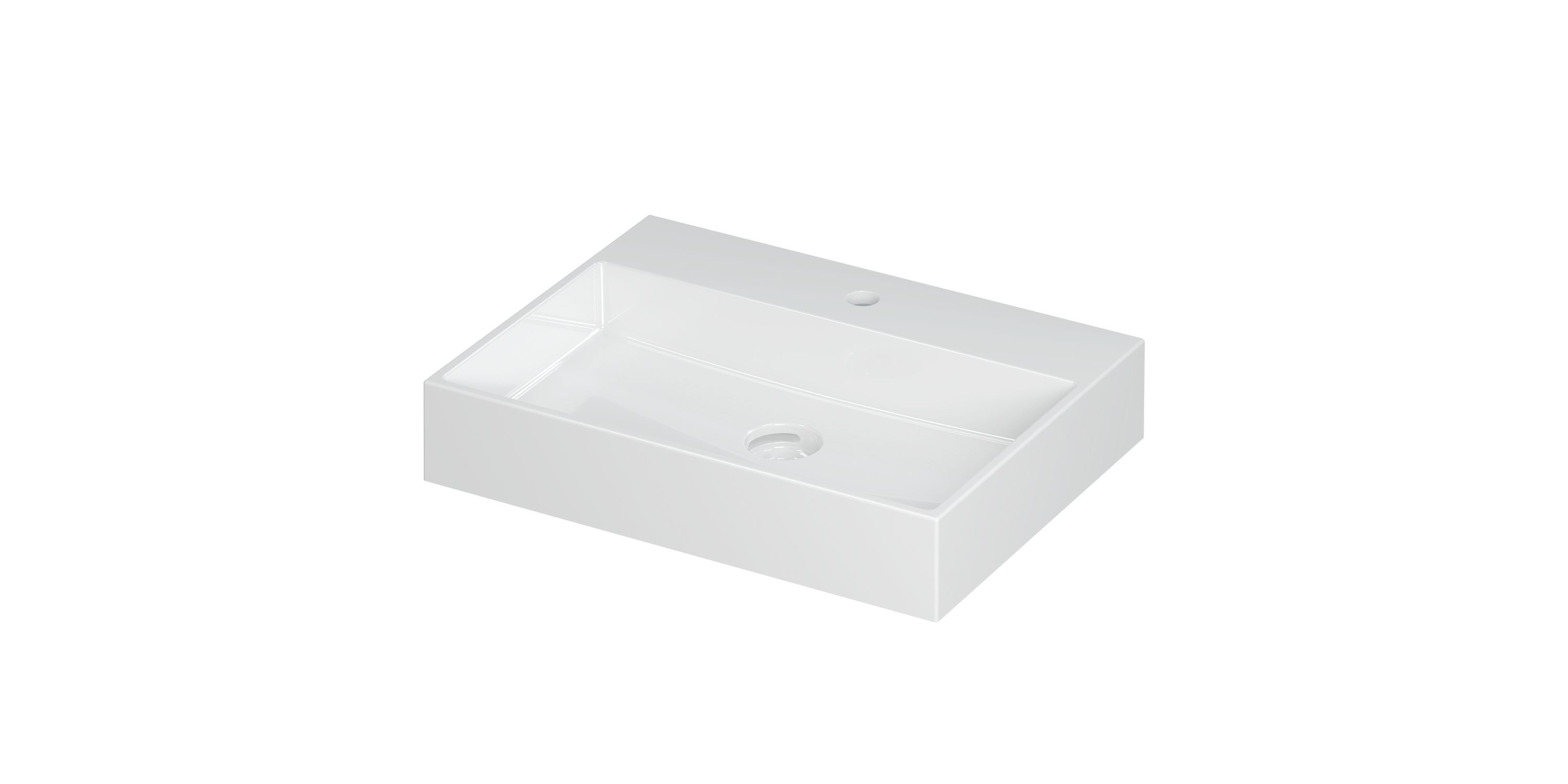 INK United wast. porselein m. 1 krgt. incl. click plug en verb. overl. 0206011 Glans wit