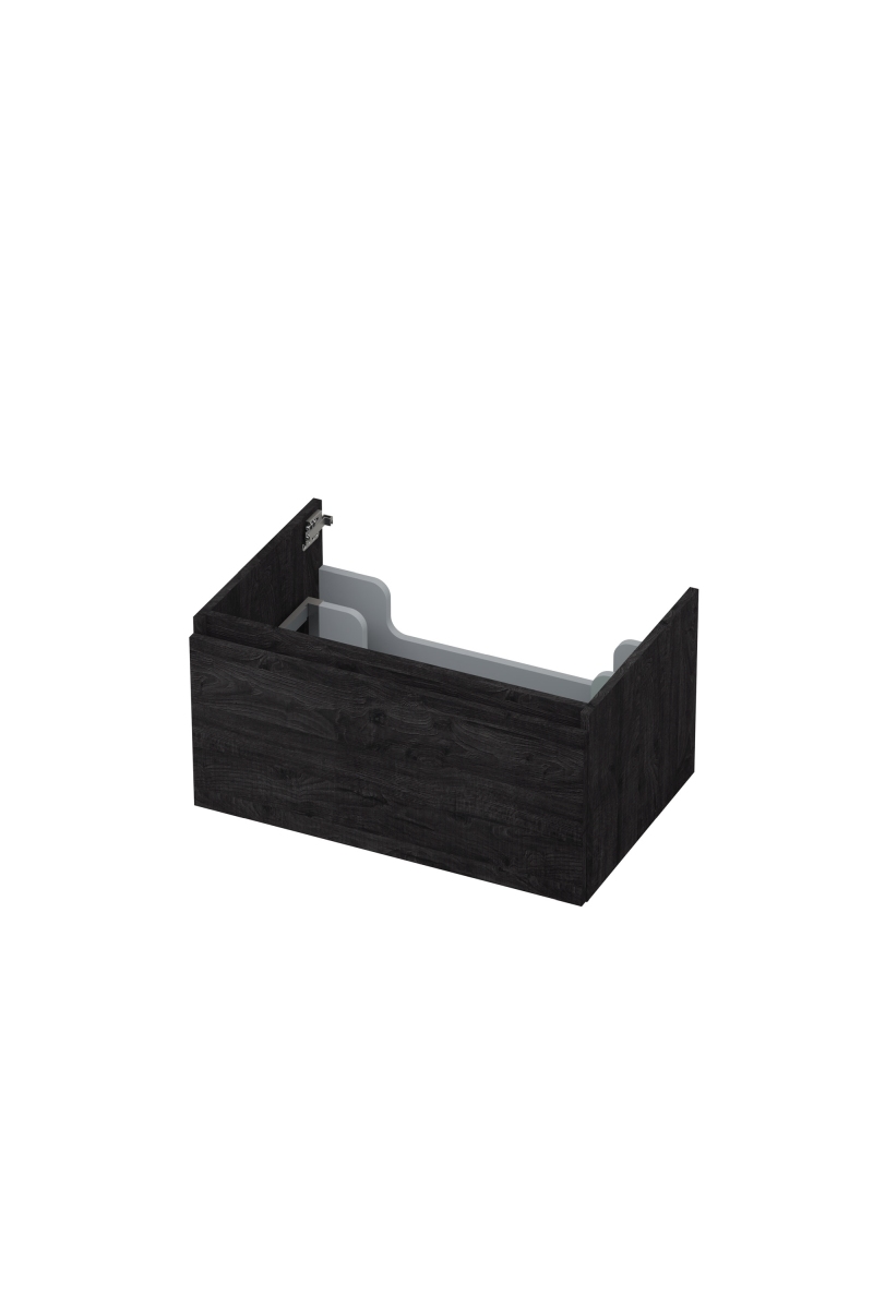 INK onderk. 1 lade greepl. met houten keerlijst 1257518 Houtskool eiken H350xB700xD450