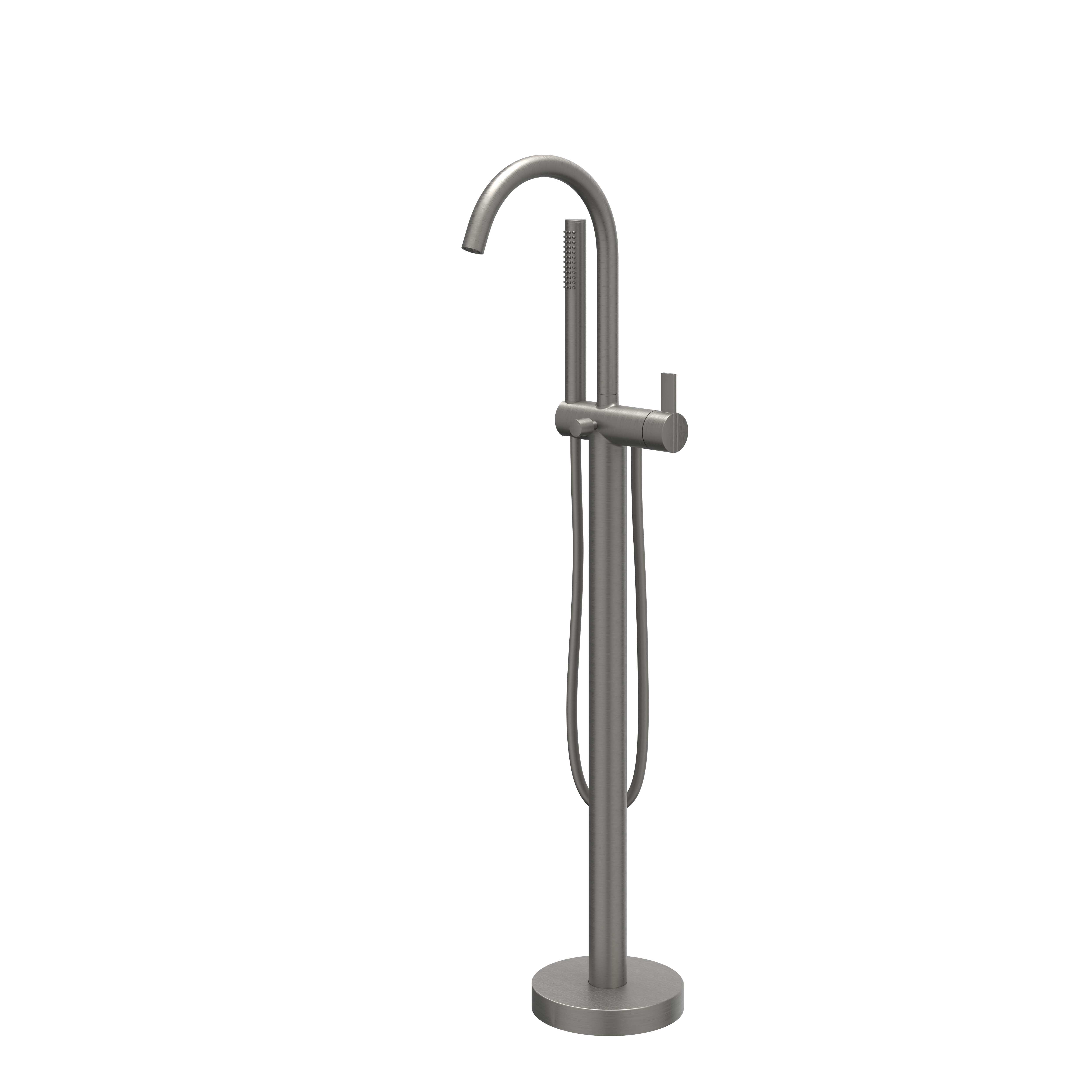 IVY Pact Badmengkraan vrijstaand m/draaibare uitloop en staafhandd 6303076 gebr. metal black PVD
