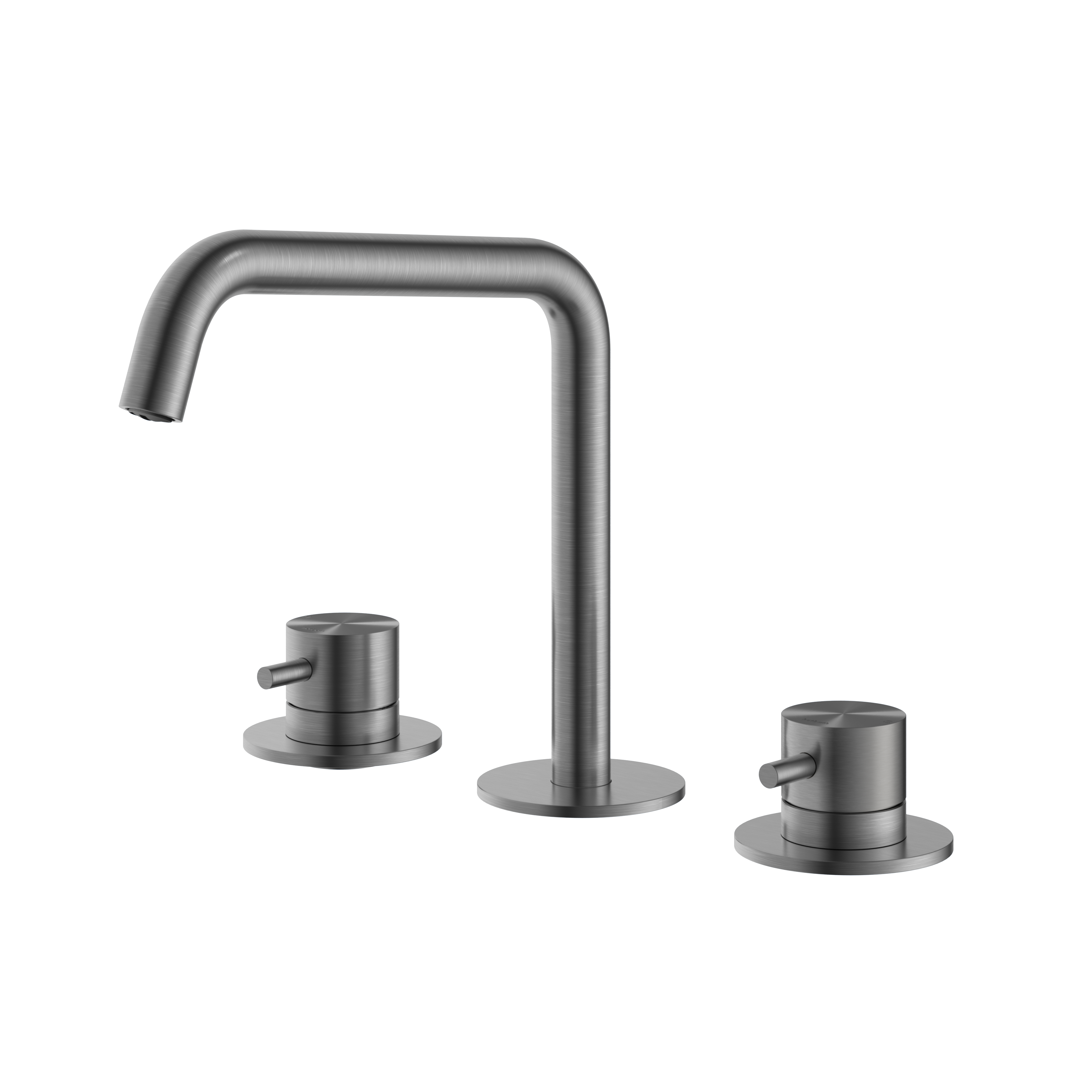 Hotbath Archie wastafelmengkraan 3 gats zonder waste AR033BGP Geborsteld Gunmetal PVD