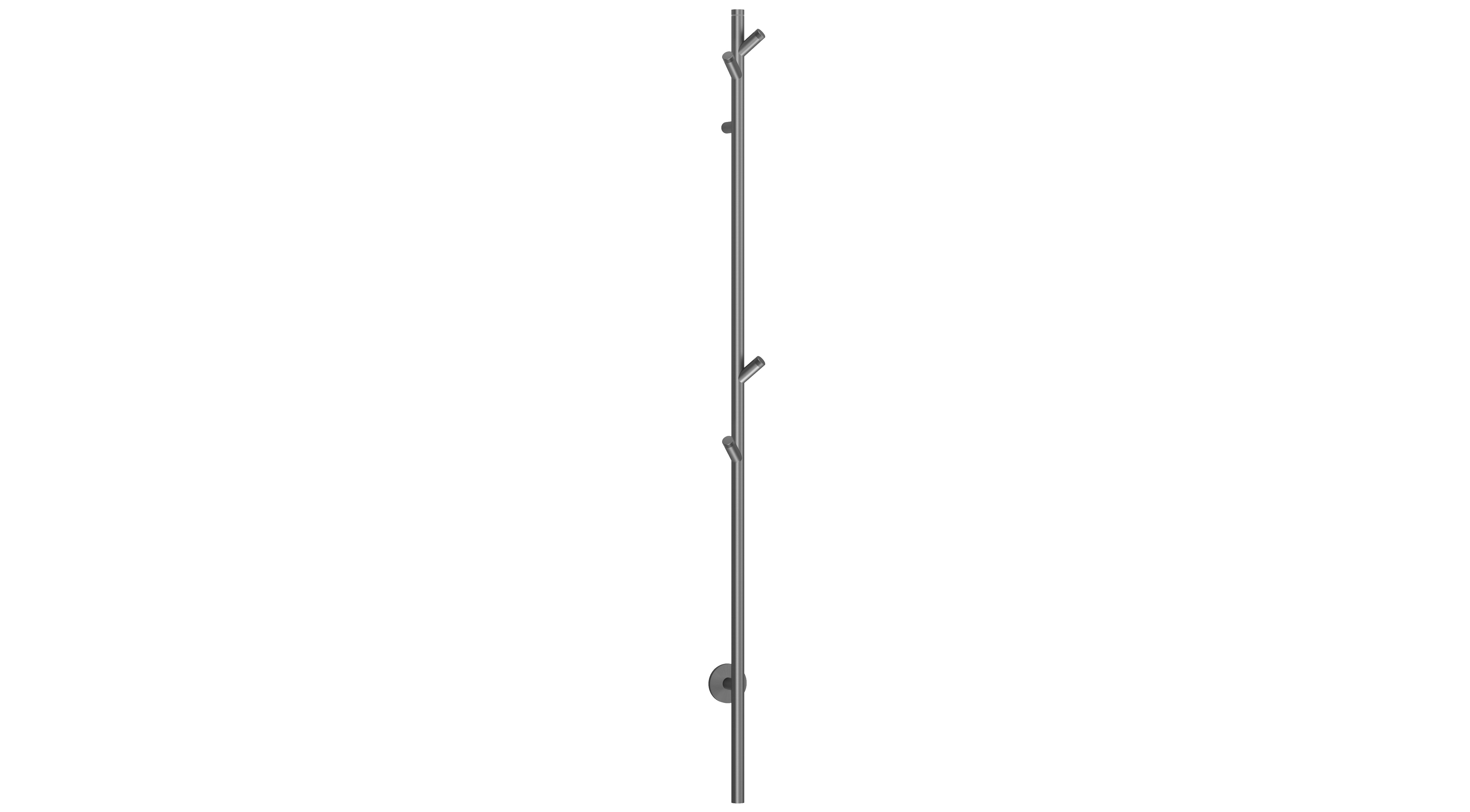 Luca Heat LH13 elektrische handdoekwarmer incl. timer bediening en led ring 170cm LH13GM Gun metal PVD