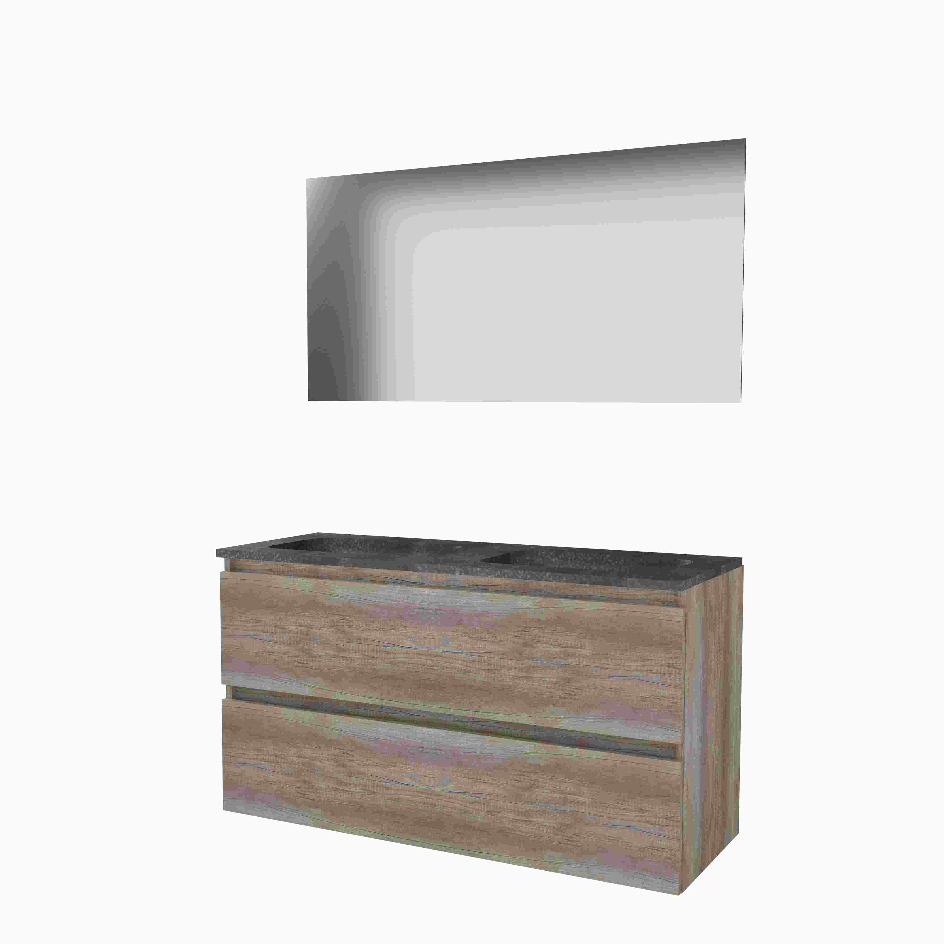 Basic Ultimate 46 onderk. GL incl. 2 la + hardst. wast. z. krgt. incl. spg. m. LED ind. o+b B1200xD460 Scotch Oak / 1813110
