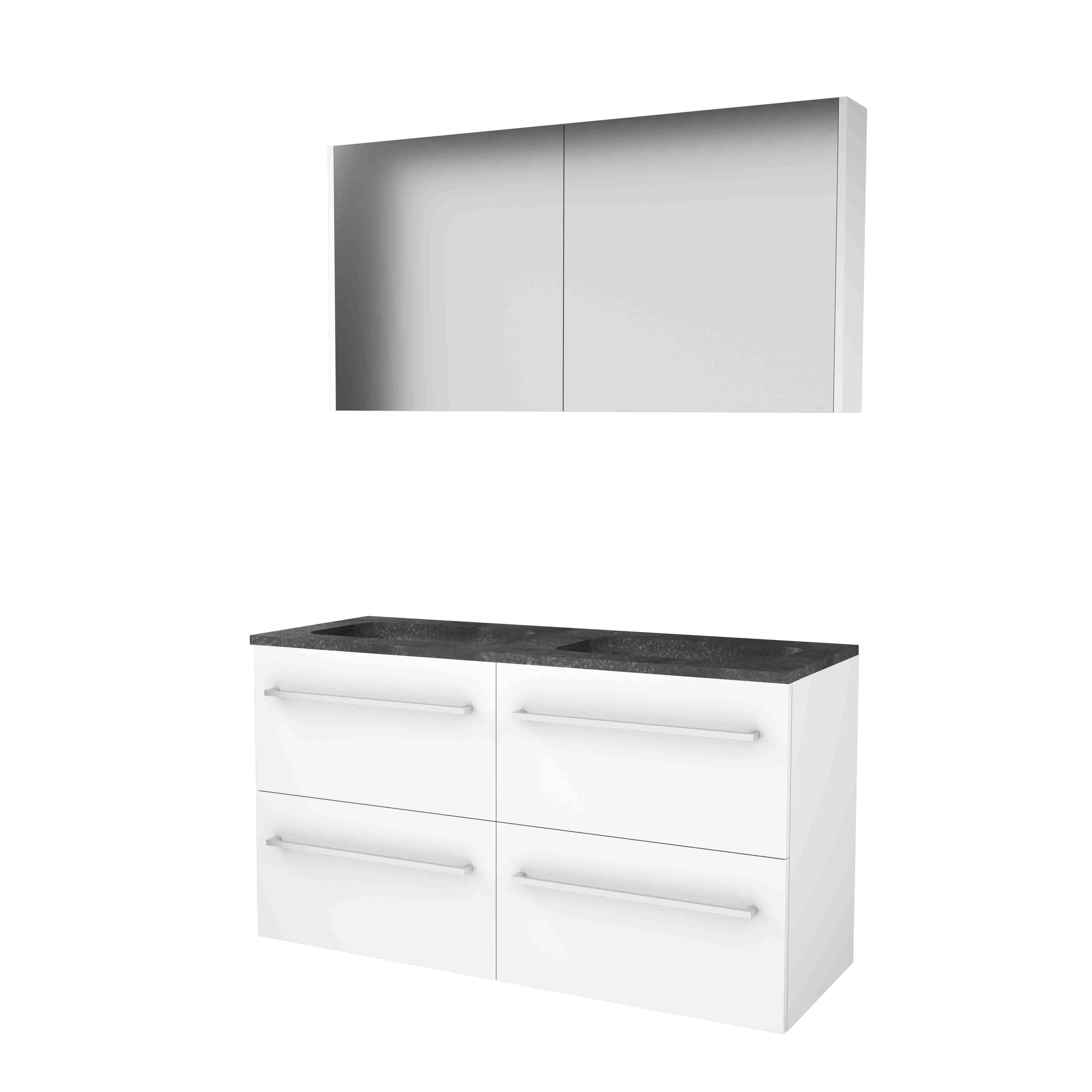 Basic Comfort 46 onderk. m. gr. incl. 4 la + hardst. wast. z. krgt. incl. sp.kast B1200xD460 Ice White / 1813384