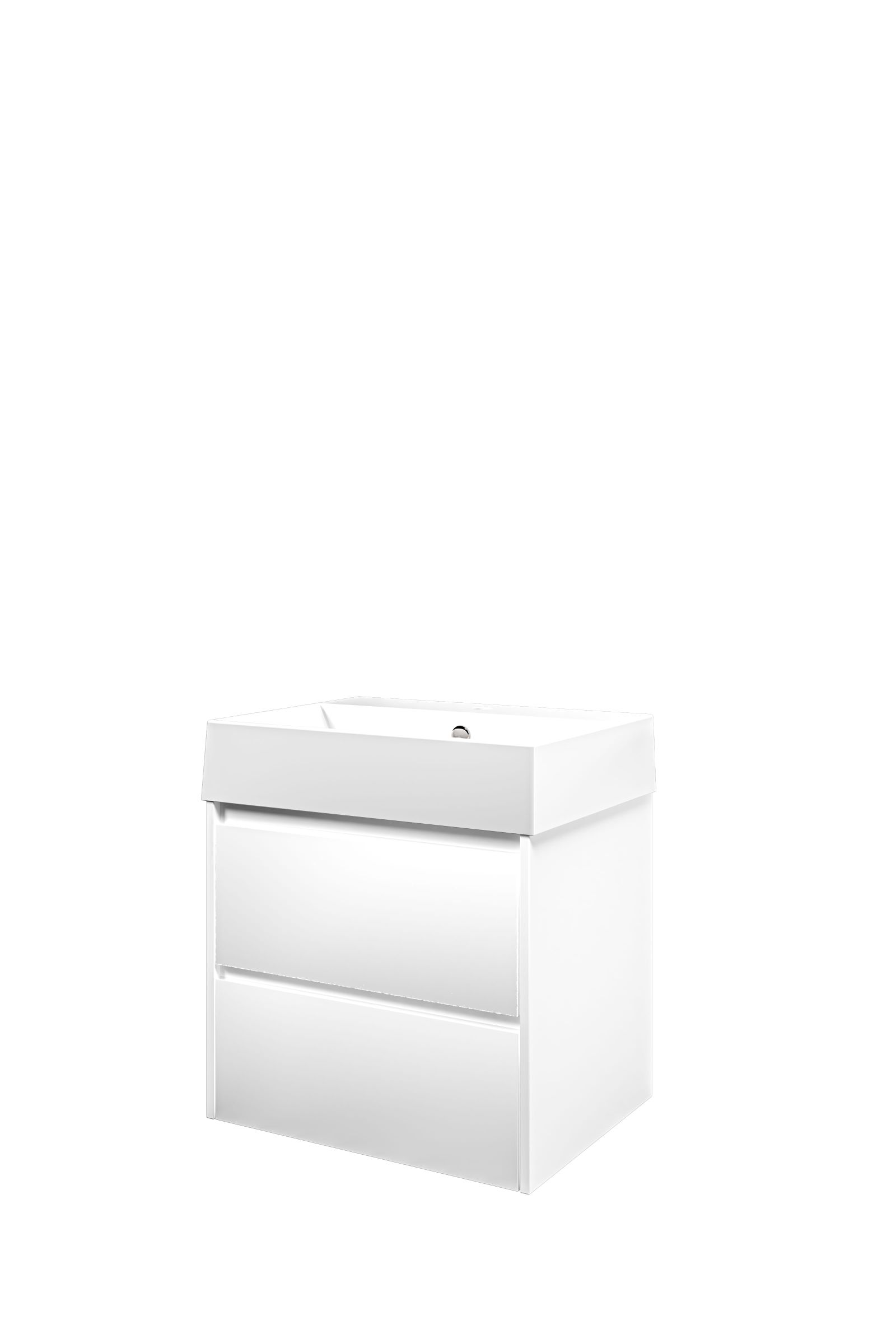 Proline set porselein Loft wast. met 1 krgt. en onderk. sym. ZGWB601MW Mat wit/Glans wit H620xB600xD460