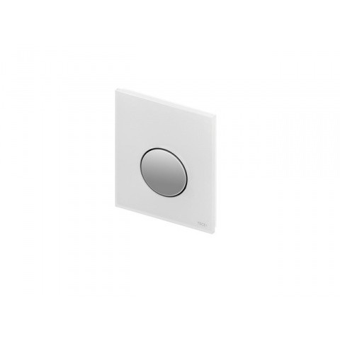 TECEloop urinoir bedieningsplaat 9242661  -  Glas wit toets RVS geborsteld