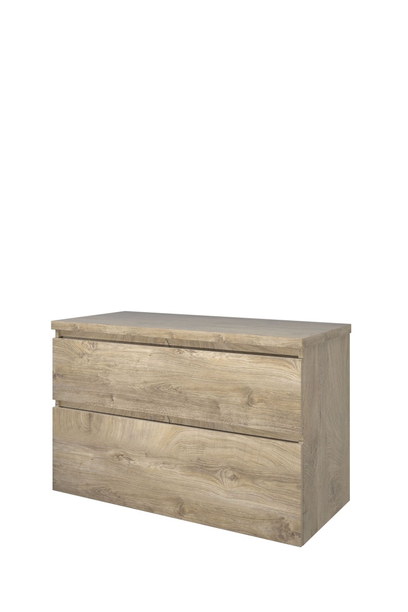 Proline set Top afdekplaat en onderk. a-sym. DROC100 Raw oak H632xB1000xD460