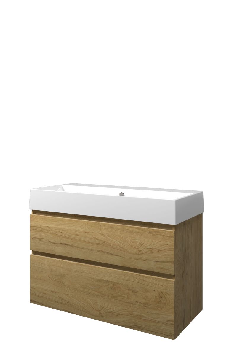 Proline set porselein Loft wast. z. krgt. en onderk. a-sym. 1815542 Ideal oak/Glans wit H700xB1000xD460