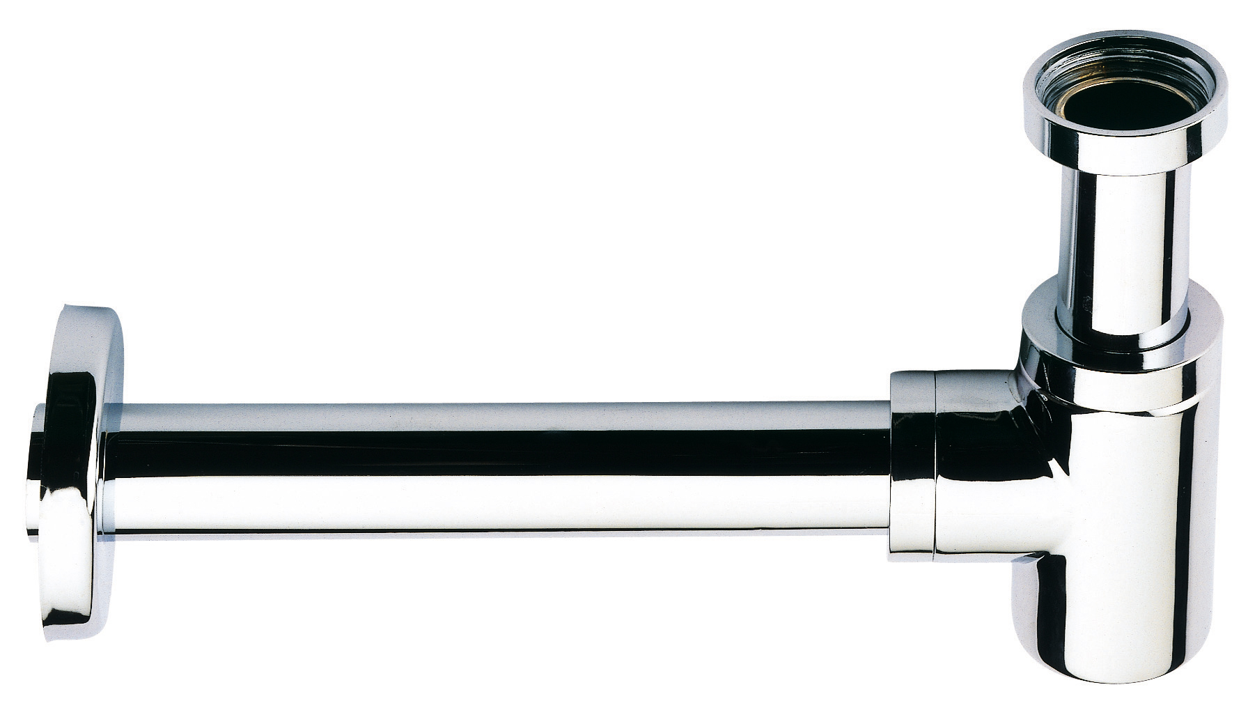 DSI Fonteinsifon rond design 5/4 x32mm m. muurbuis + rozet LUA755 Chroom