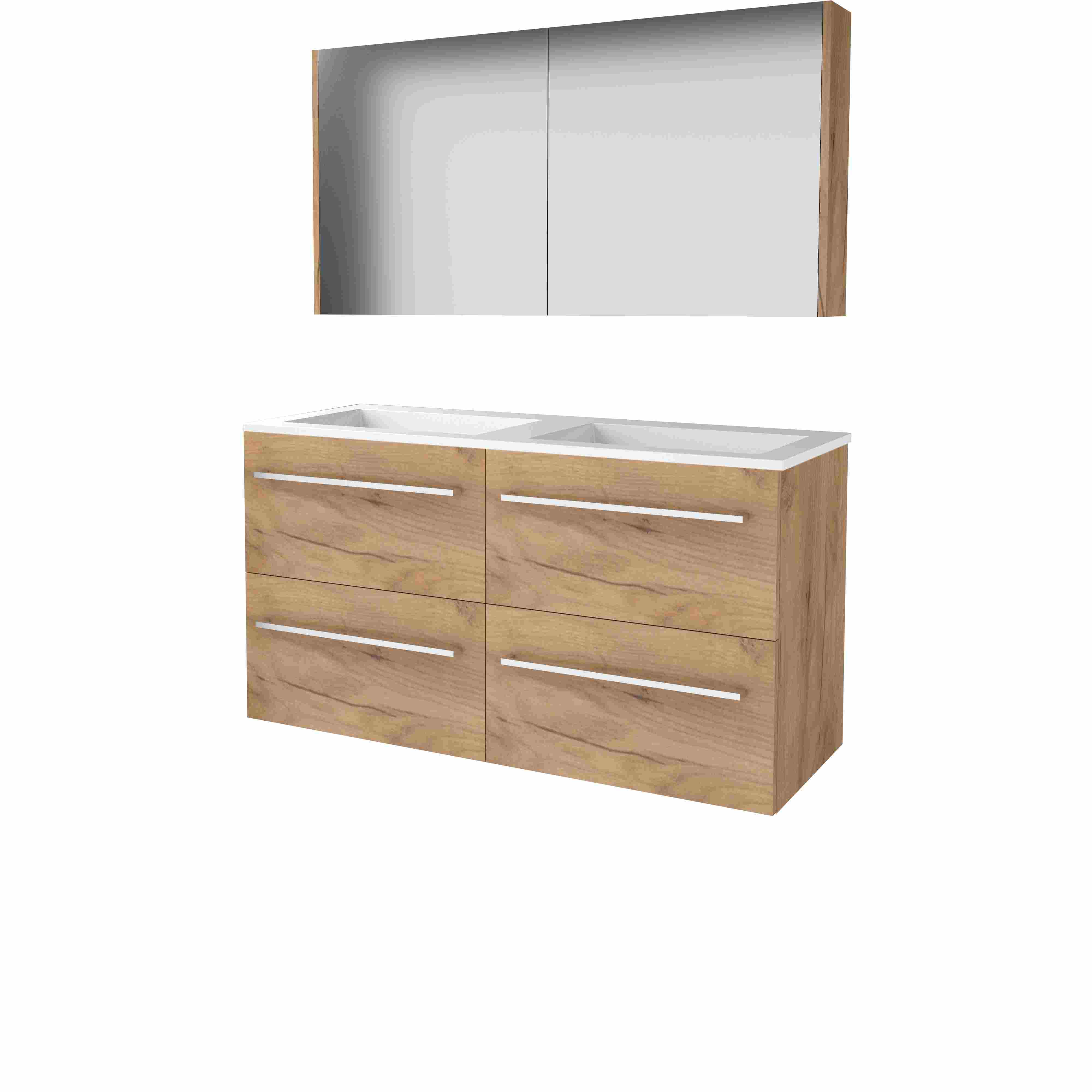 Basic Comfort 46 set 120x46cm met gr. 4 la Acryl wast. 0 krgt. incl. kast C46GR120A0WO Whisky Oak