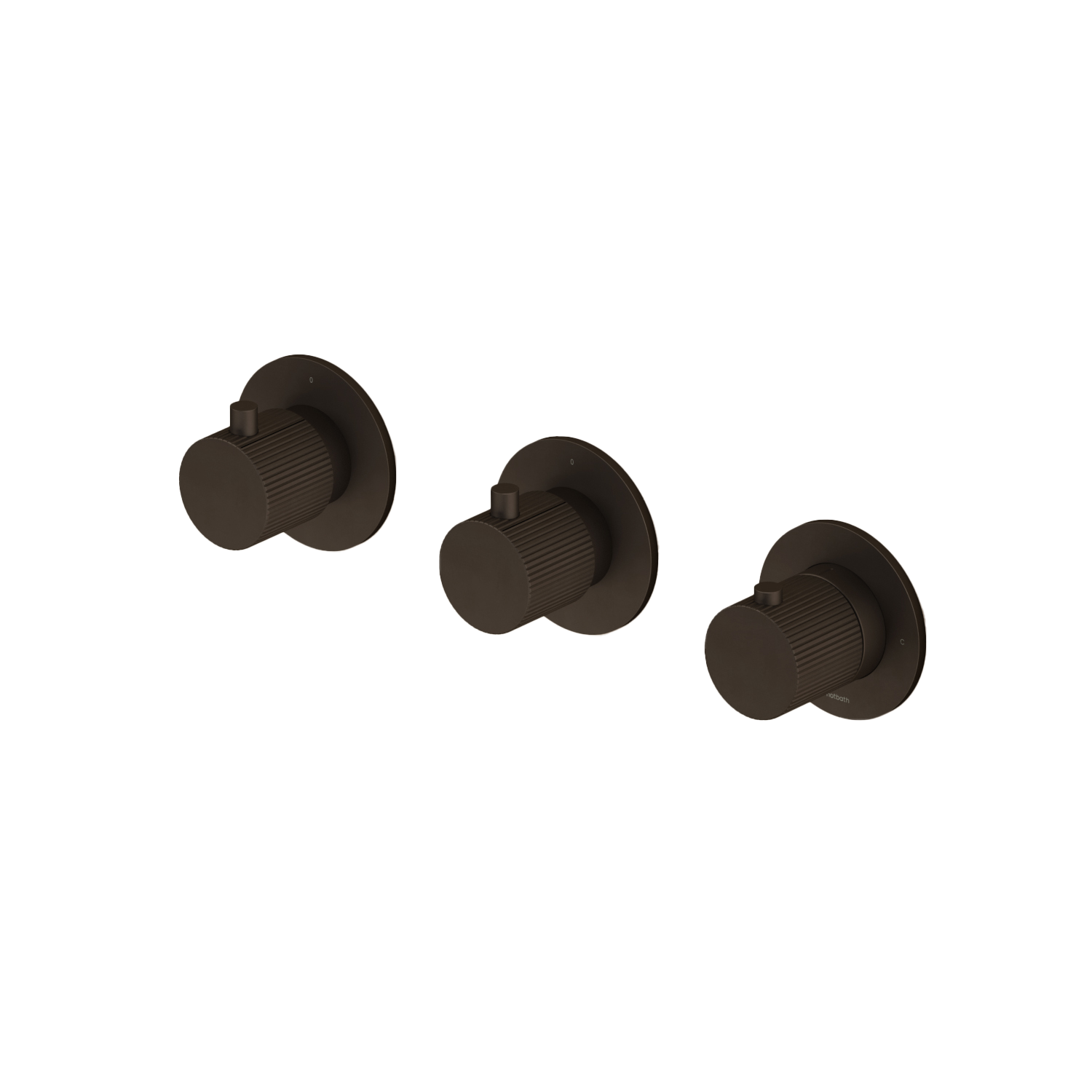 Hotbath GUY afbouw douche thermostaat met 2 stopkranen GY7067REXTTB Tuscan bronze