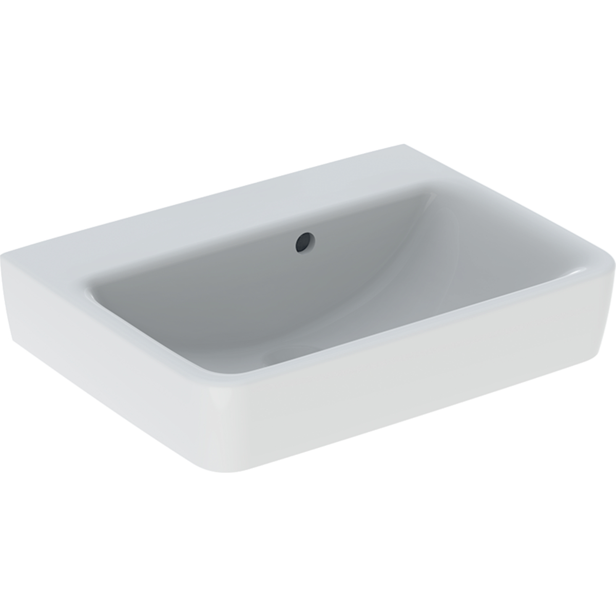 Geberit Renova Plan fontein 50x38cm z. krgt. m. overl. wit 501.630.00.1