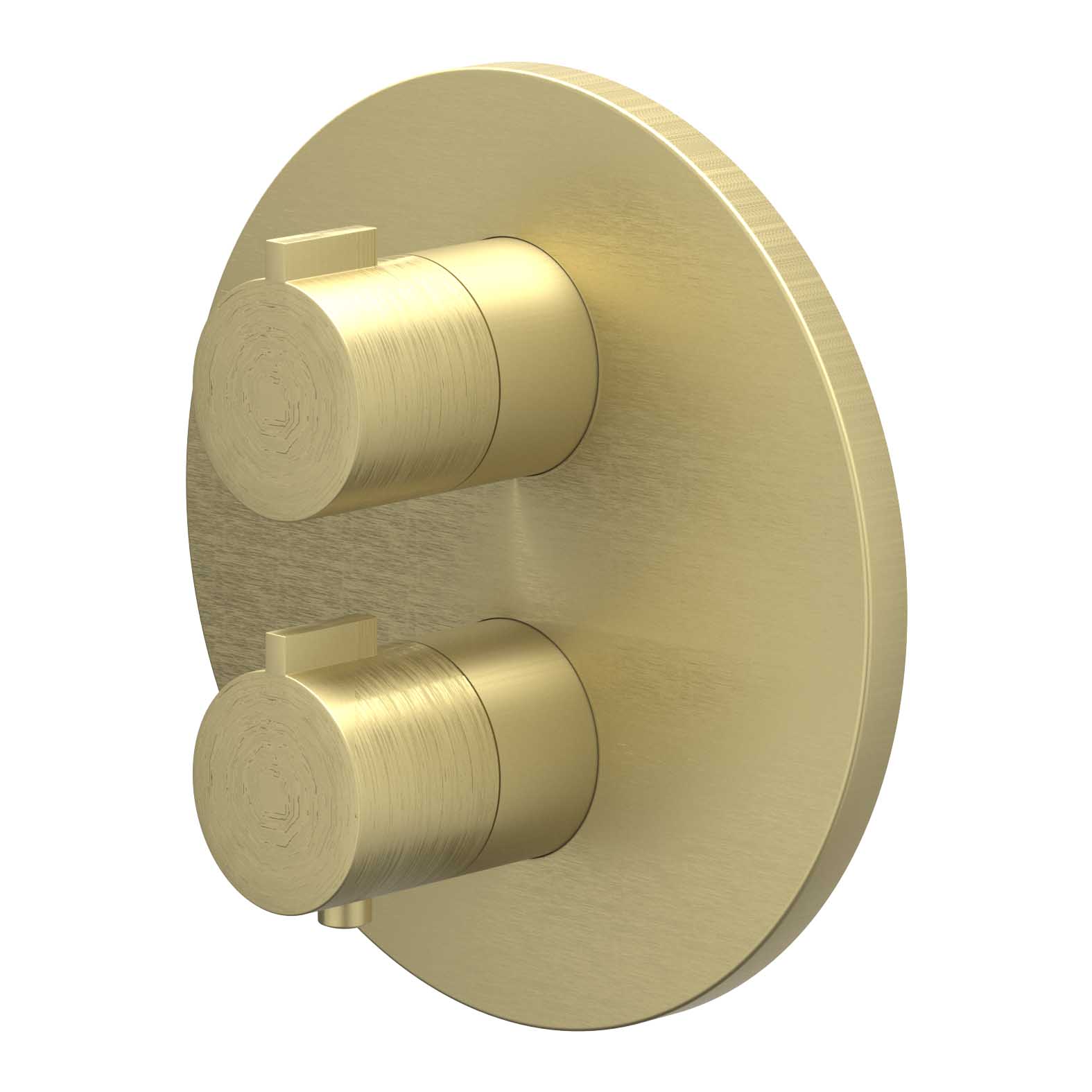 IVY Pact Afbouwdeel inbouwthermostaat met 1 losse stopkraan 6202254 gebr. mat goud PVD