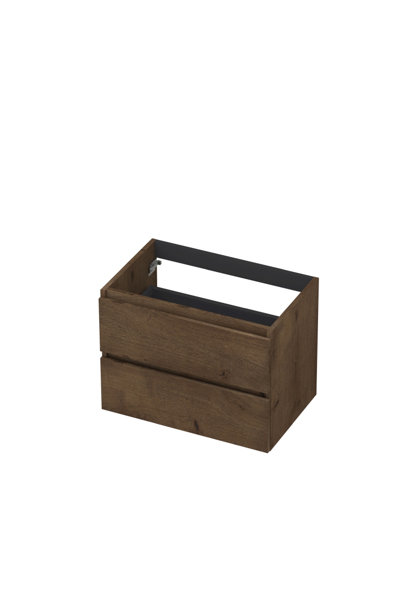 INK Fineer onderkast 2L gr.loos houten keerlijst fineer 1221413 Chocolate H520xB700xD450