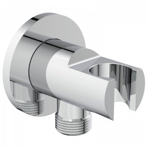 IS Idealrain wandaansluitbocht vaste handdouchehouder rond 1/2 BC807AA Chroom