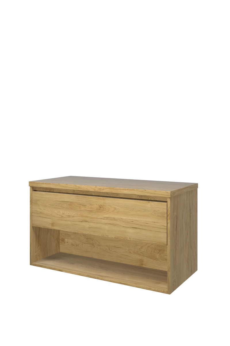 Proline set Top afdekplaat en onderk. met schap DIOA100 Ideal oak H552xB1000xD460