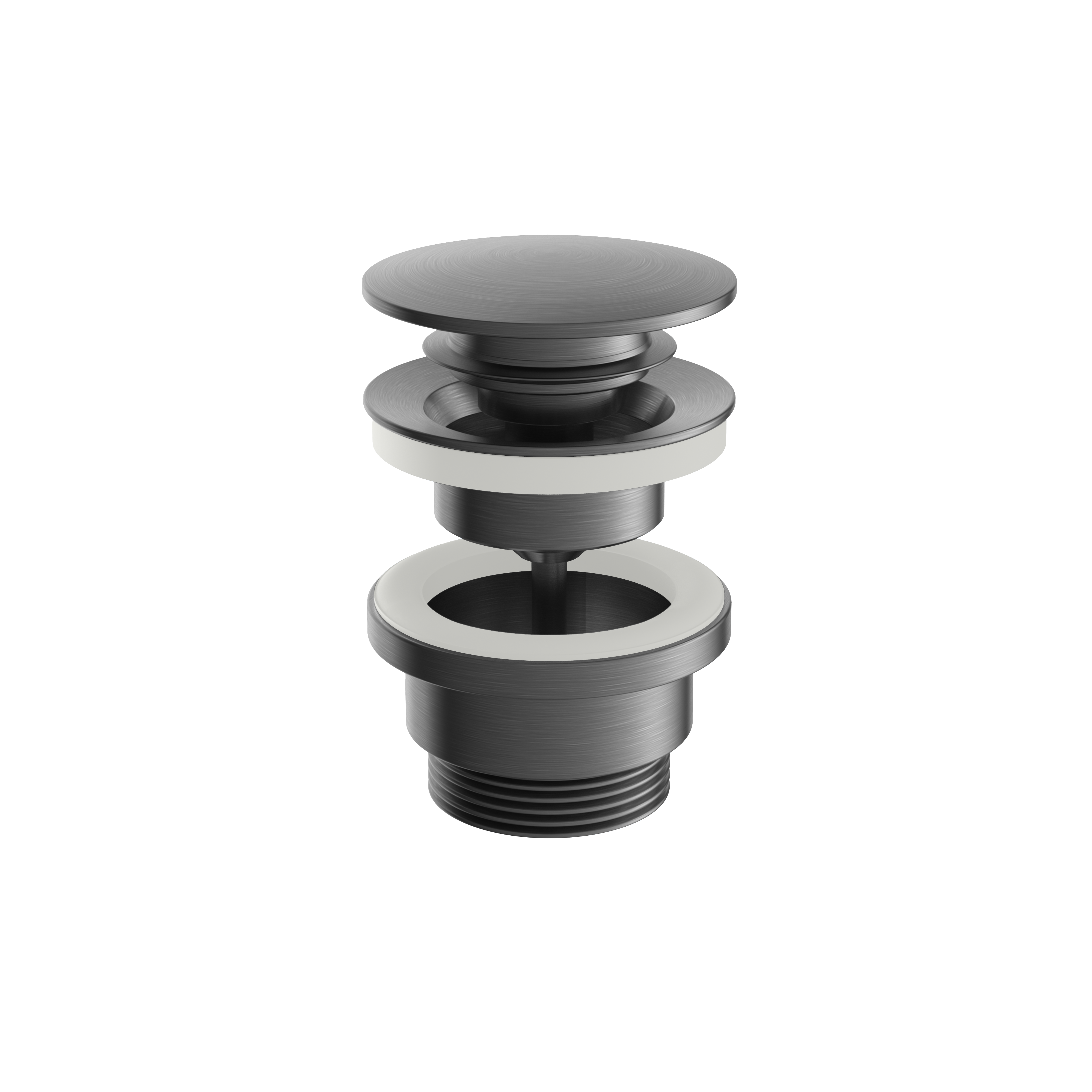 Hotbath Archie clickplug met schroef rond AR710BGP Geborsteld Gunmetal PVD