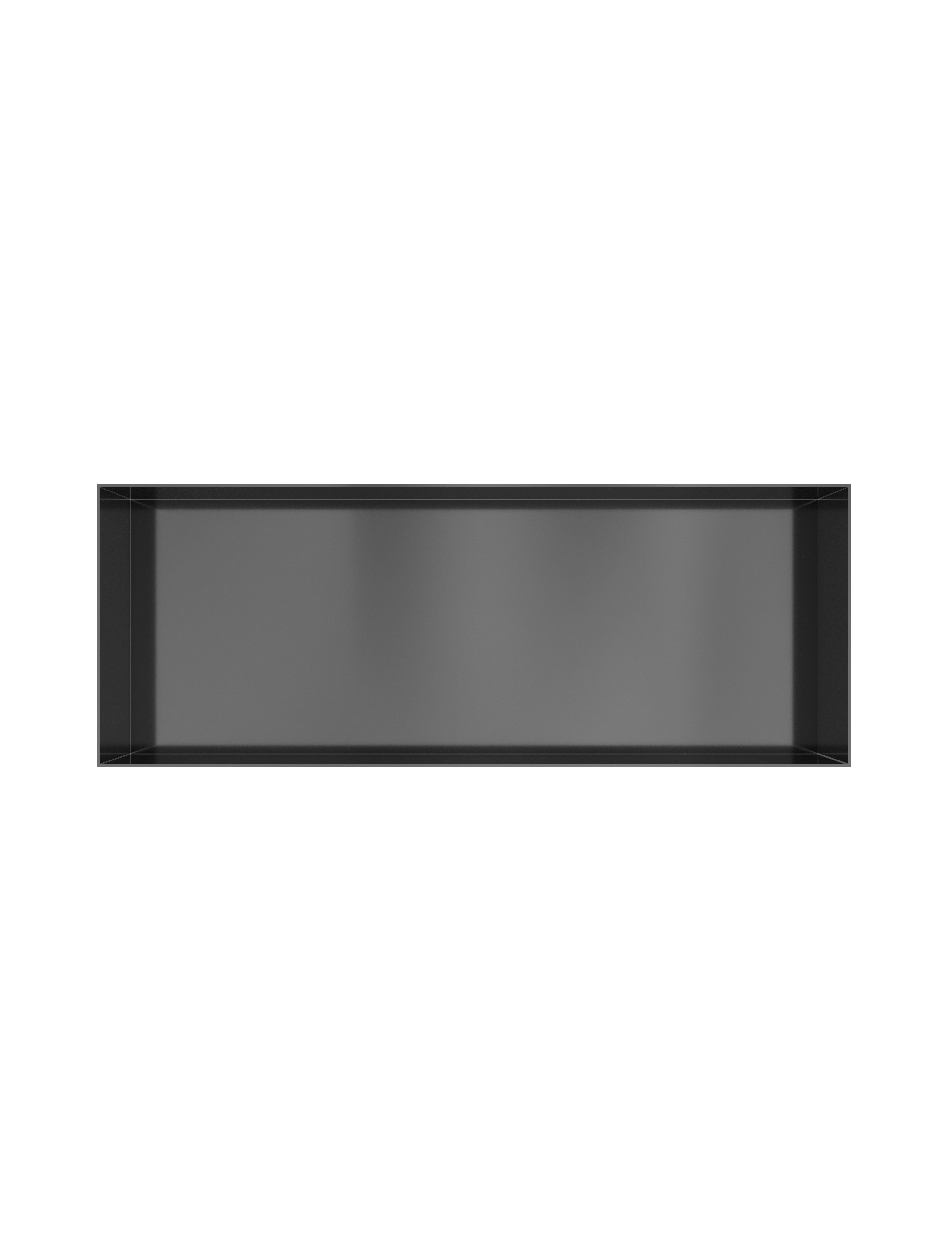 Hotbath More inbouwbox of inbouwnis 30x80x10cm frameless BOX080FMBP Geborsteld zwart PVD