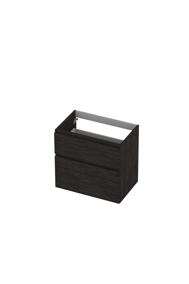 INK onderk. 2 la GL hout decor m. houten keerlijst a-symm. B700xD450xH650 Houtskool eiken / 1257918