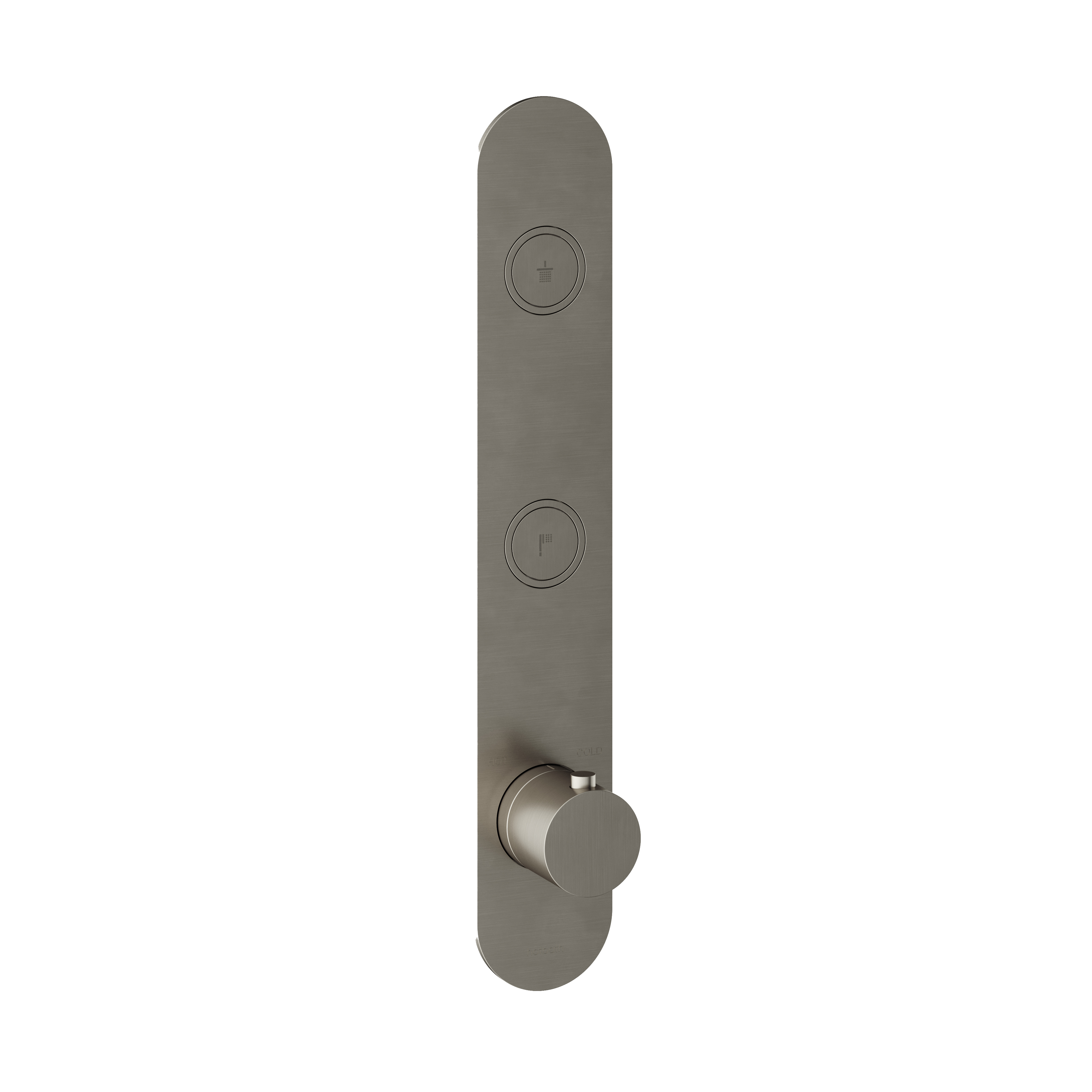 Hotbath Cobber afbouwdeel inbouwthermostaat met 2 pushbuttons PB066EXTGN Geborsteld Nikkel