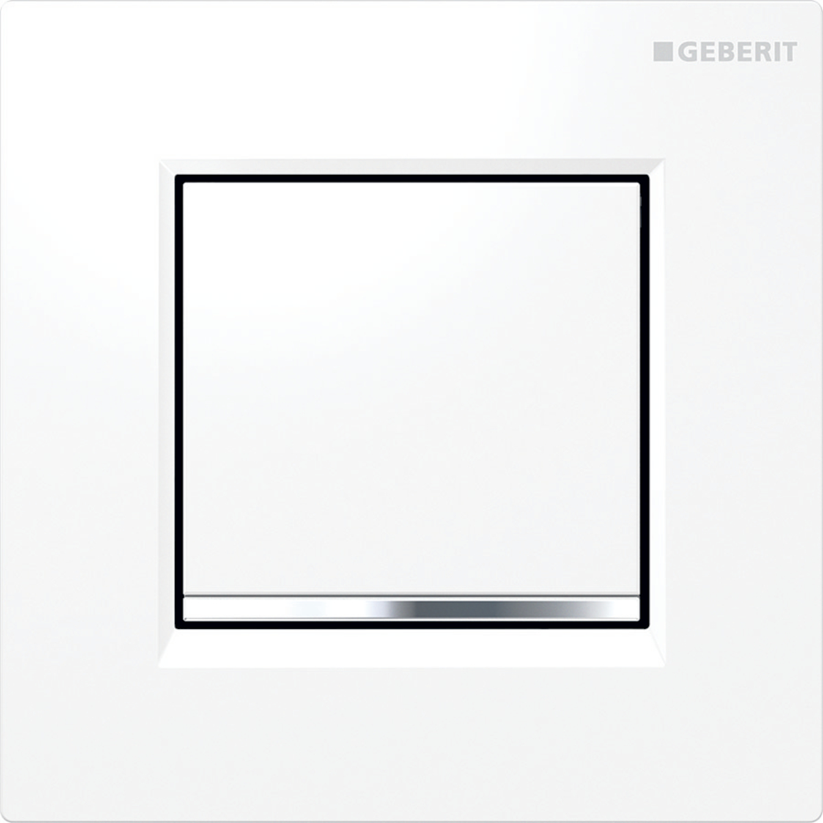 Geberit type 20 ur-sturing pneumatisch square wit - chroom 116.017.KJ.1
