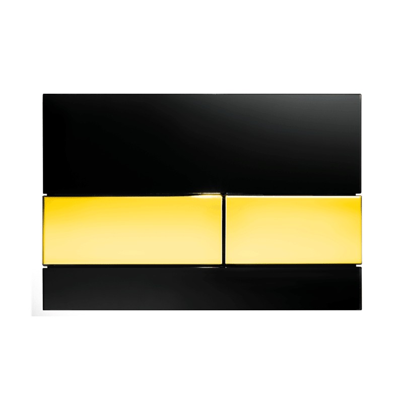 TECEsquare bedieningsplaat 9240808  -  Glas zwart toetsen Goud