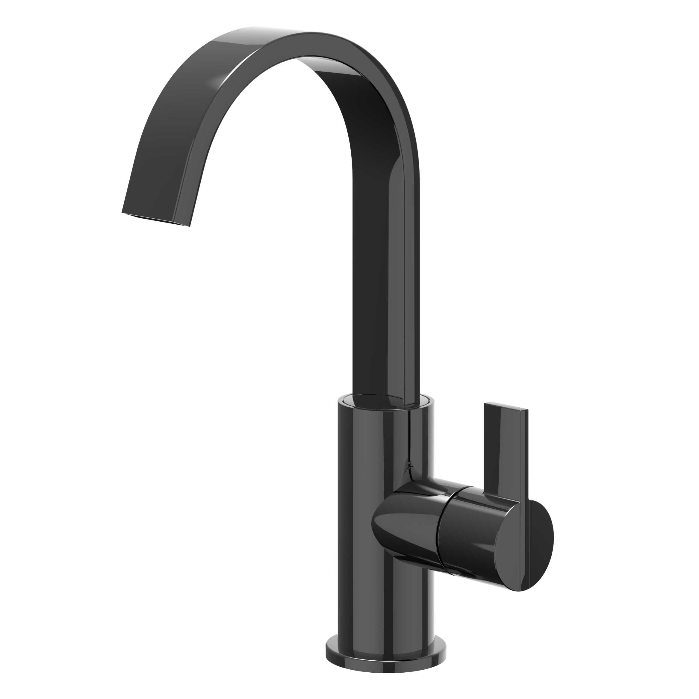 IVY Pact Wastafelmengkraan opbouw met draaibare cascade uitloop 6101257 Zwart chroom PVD