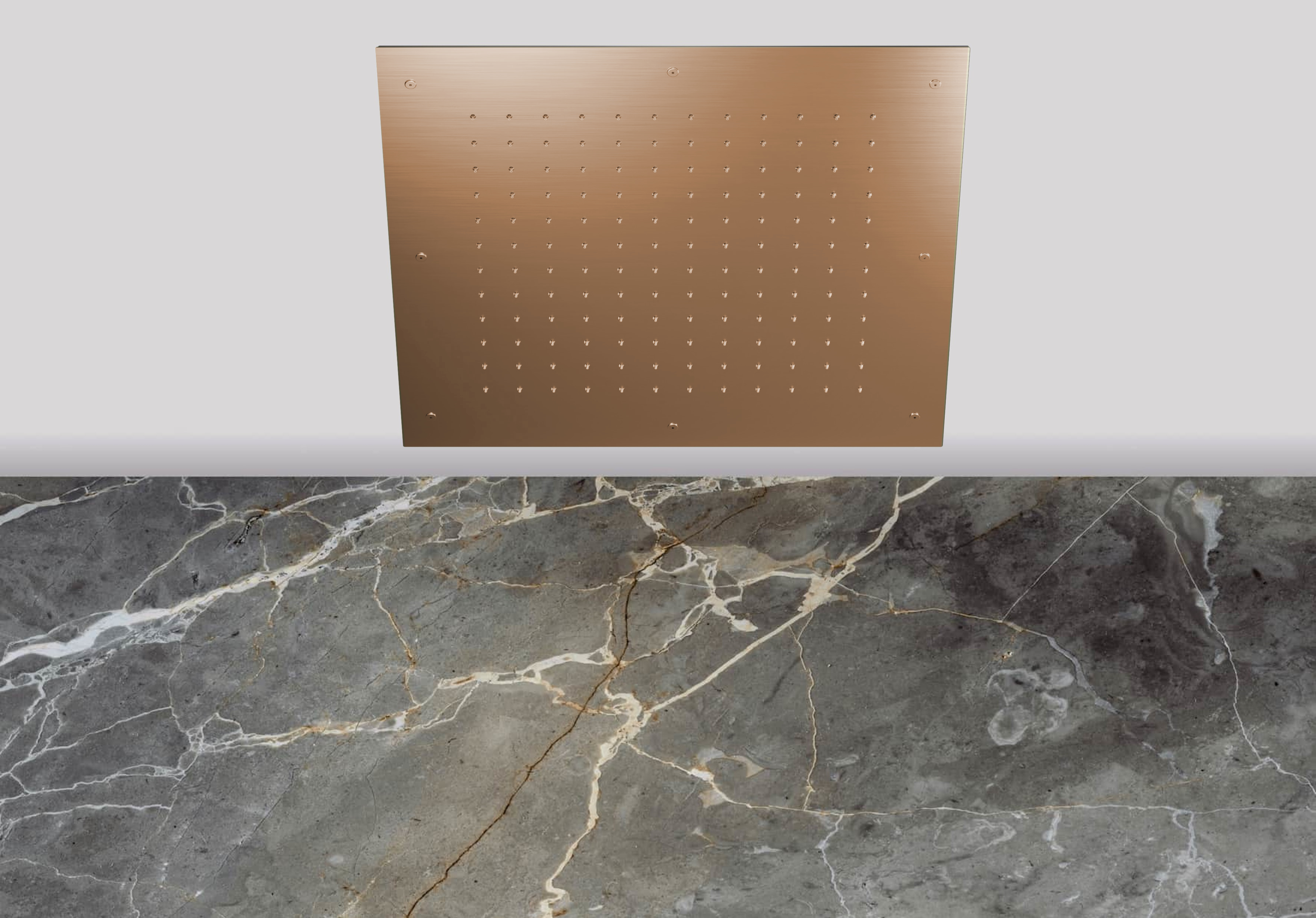 Lagoo Nesso Hoofddouche Showerlicious 500 x 500 N8232BK Brushed Copper PVD