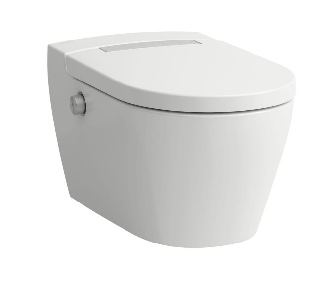 Laufen Cleanet Auria Douche-wc flush 2.0 rim. zitting incl. Wi-Fi UV fohn en verlichting H8208424000001 lcc wit - Inox geborsteld