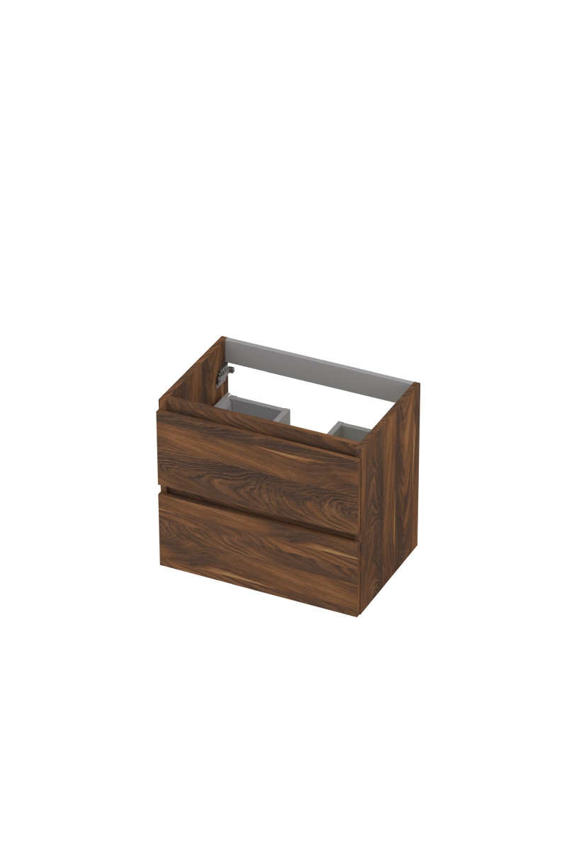 INK onderk. 2 laden greepl. met houten keerlijst 1257007 Noten H520xB600xD400