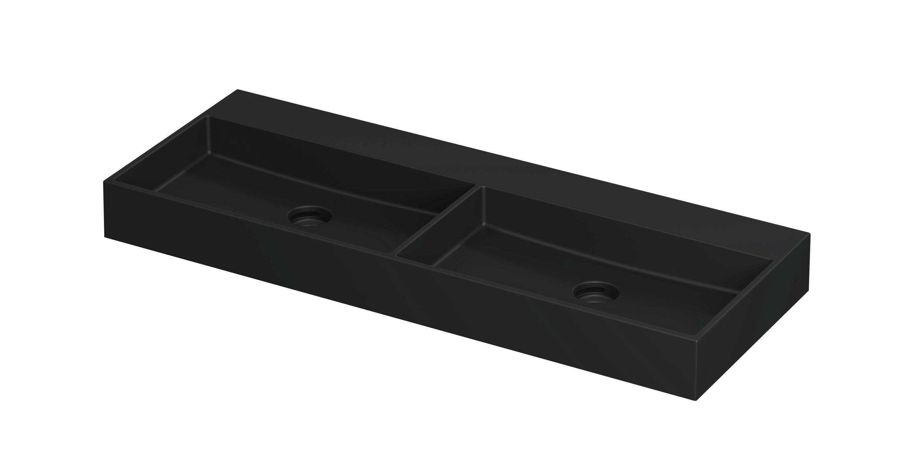 INK United wast. porselein dubbel z. krgt. incl. click plug en verb. overl. 0206124 Mat zwart