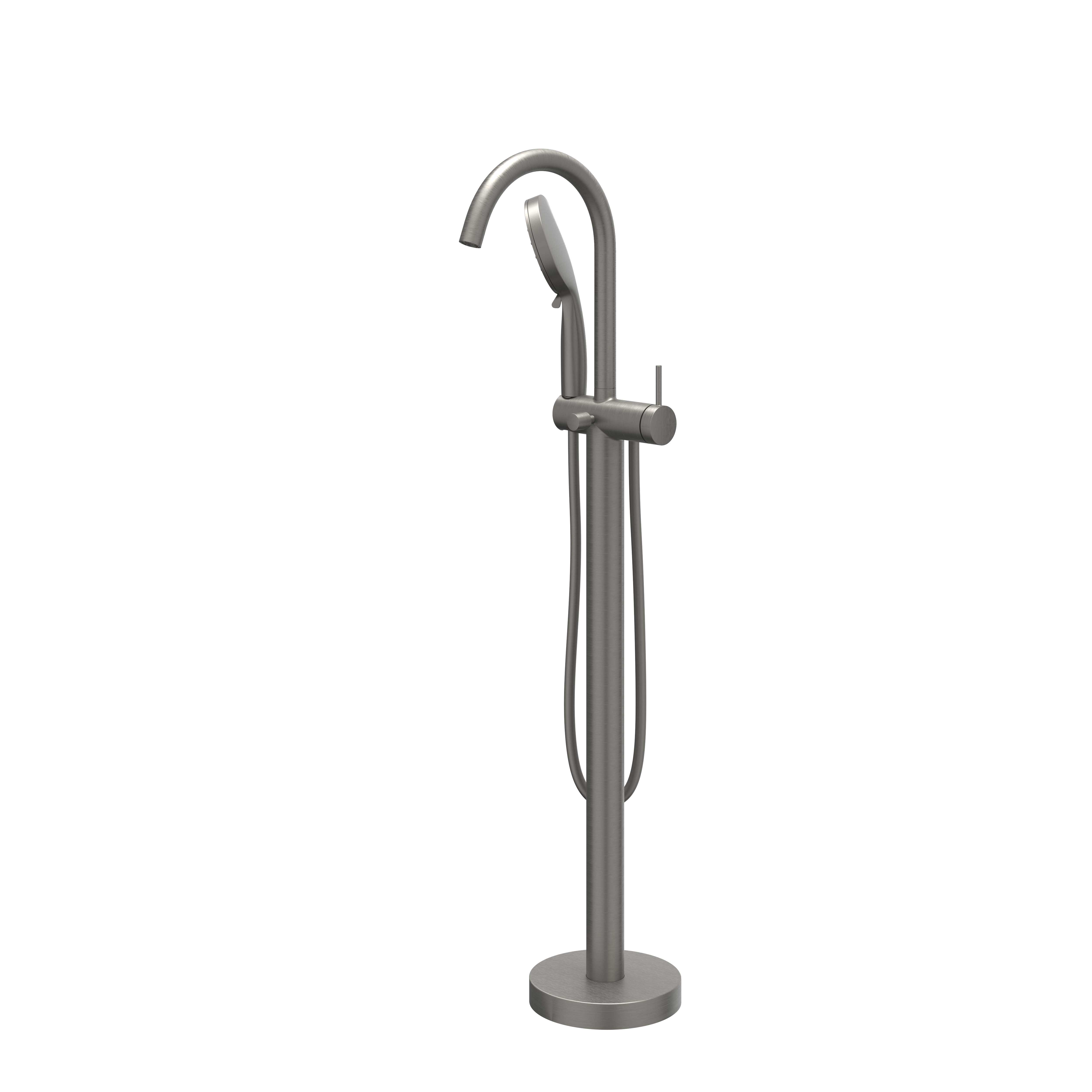 IVY Bond Badkraan vrijstaand m/draaibare uitloop en 3-standen handd 6303056 gebr. metal black PVD