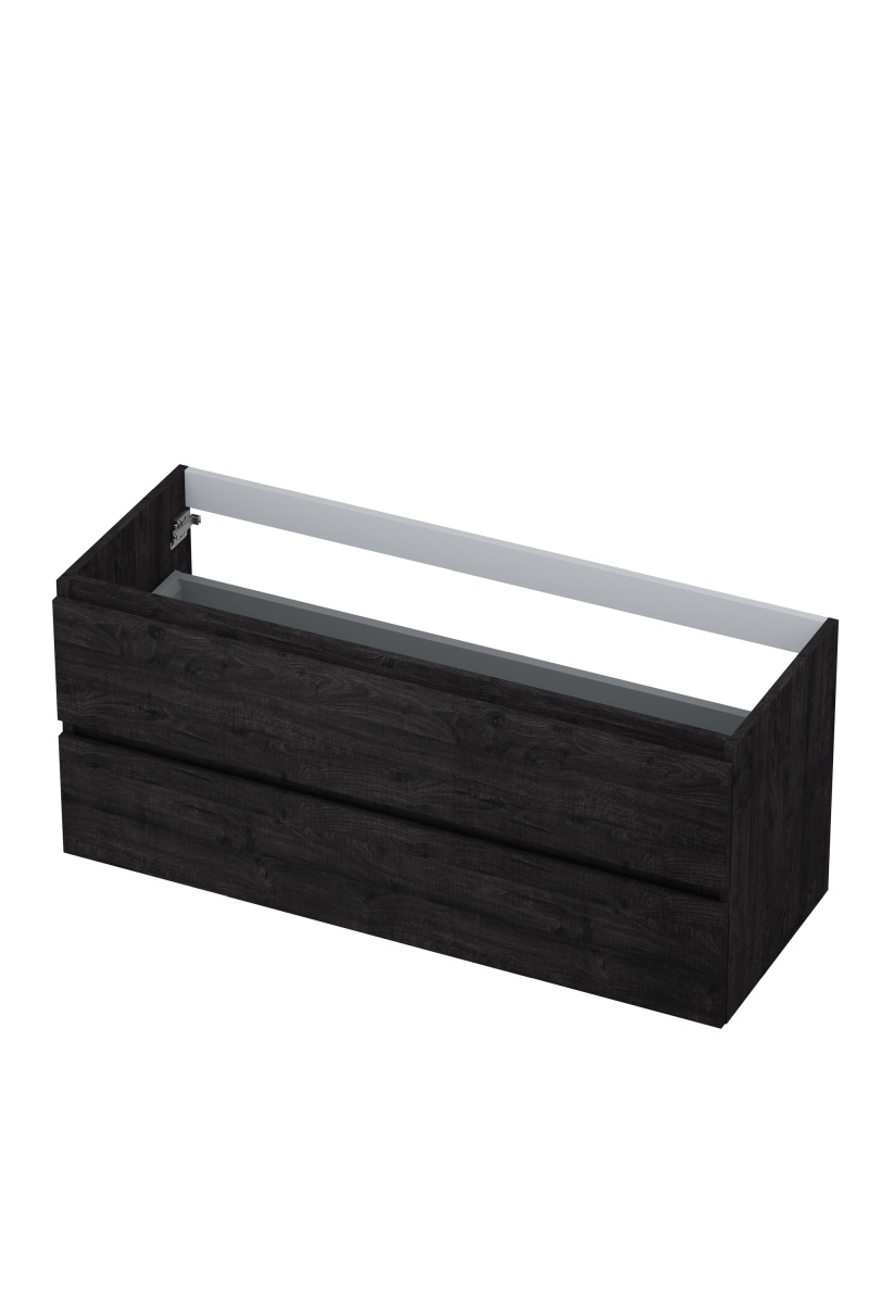 INK onderk. 2 laden greepl. met houten keerlijst 1257158 Houtskool eiken H520xB1200xD450