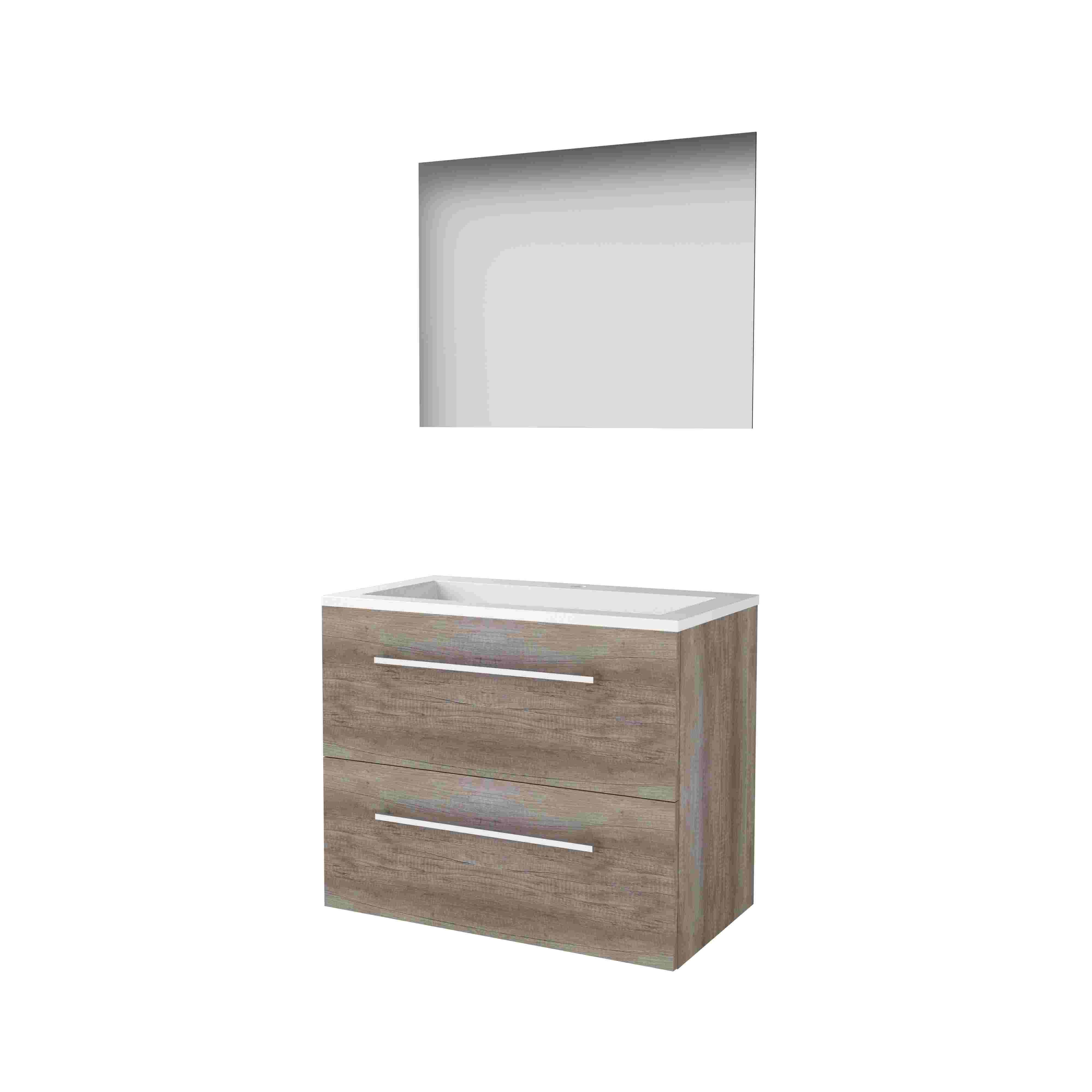 Basic Ultimate 46 onderk. m. gr. incl. 2 la + Acryl wast. incl. 1 krgt. incl. spg. m. LED ind. o+b B800xD460 Scotch Oak / 1813959