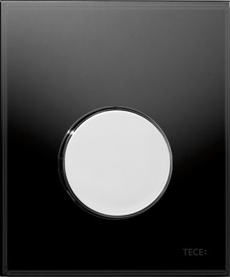 TECEloop urinoir bedieningsplaat 9242656  -  Glas zwart toets glanzend chroom