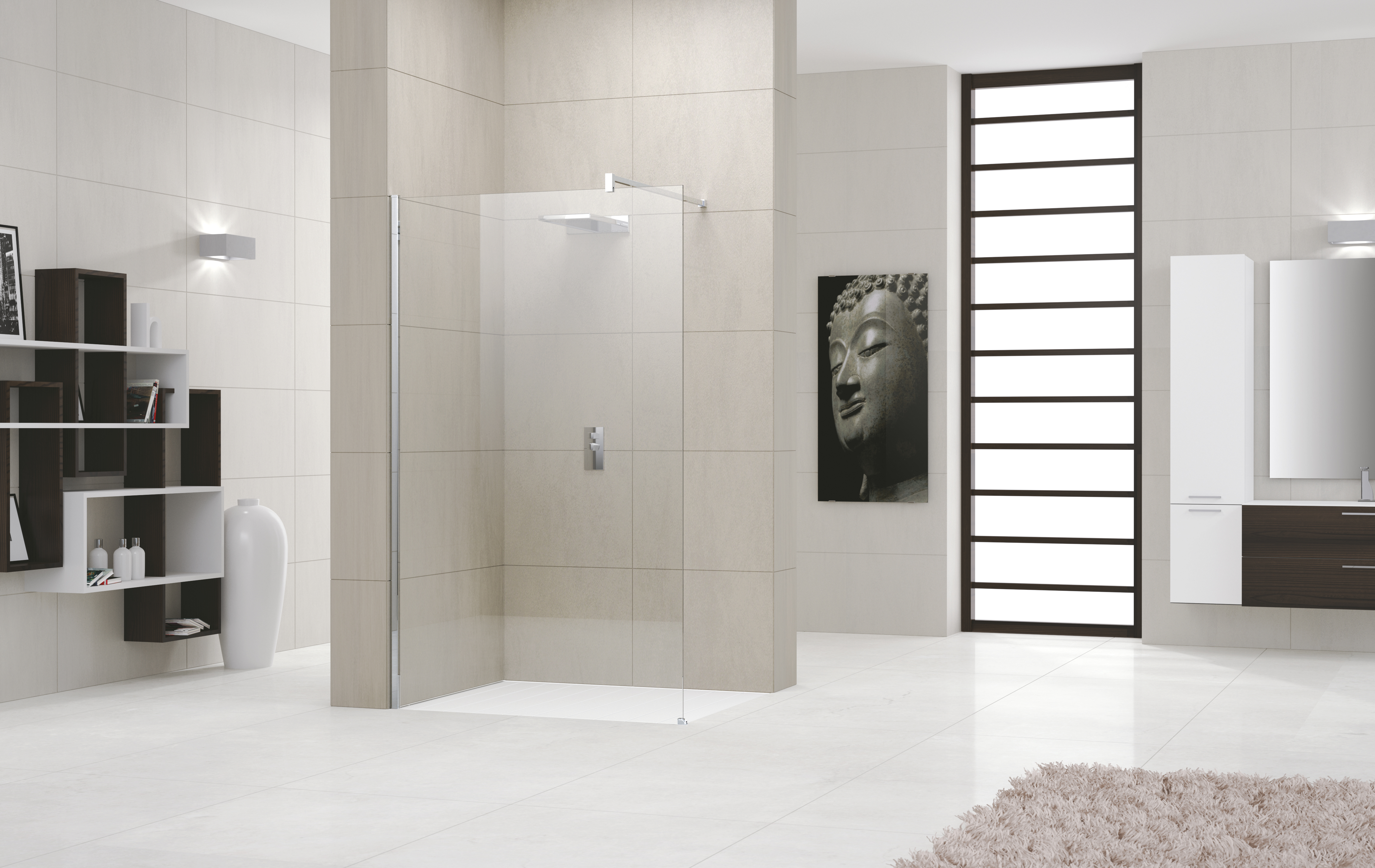 Novellini Giada H 120 verstb. 118-120 helder glas chroom