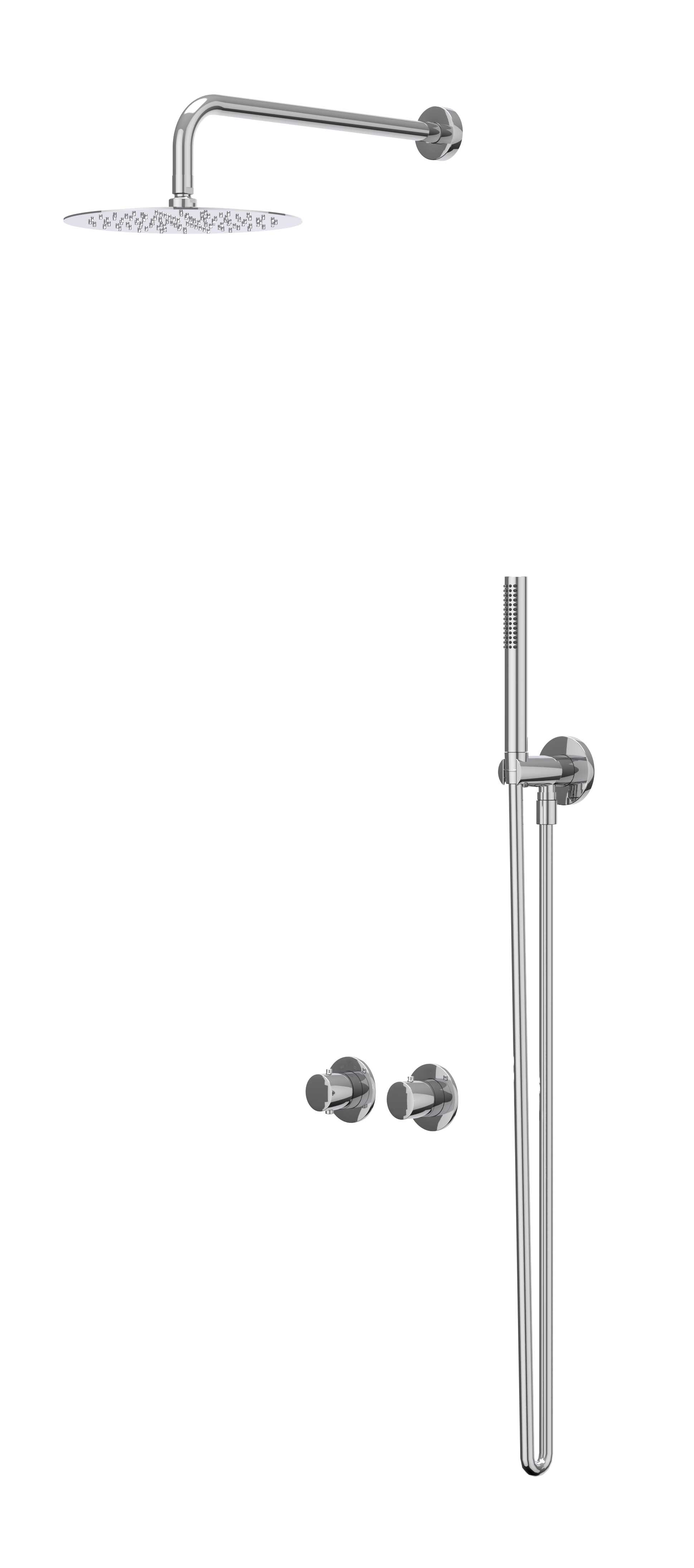 IVY Bond Inbouwset 2-weg  40cm w-arm 25cm sl houder  en 3-st handd CSB3CRBBAA Chroom