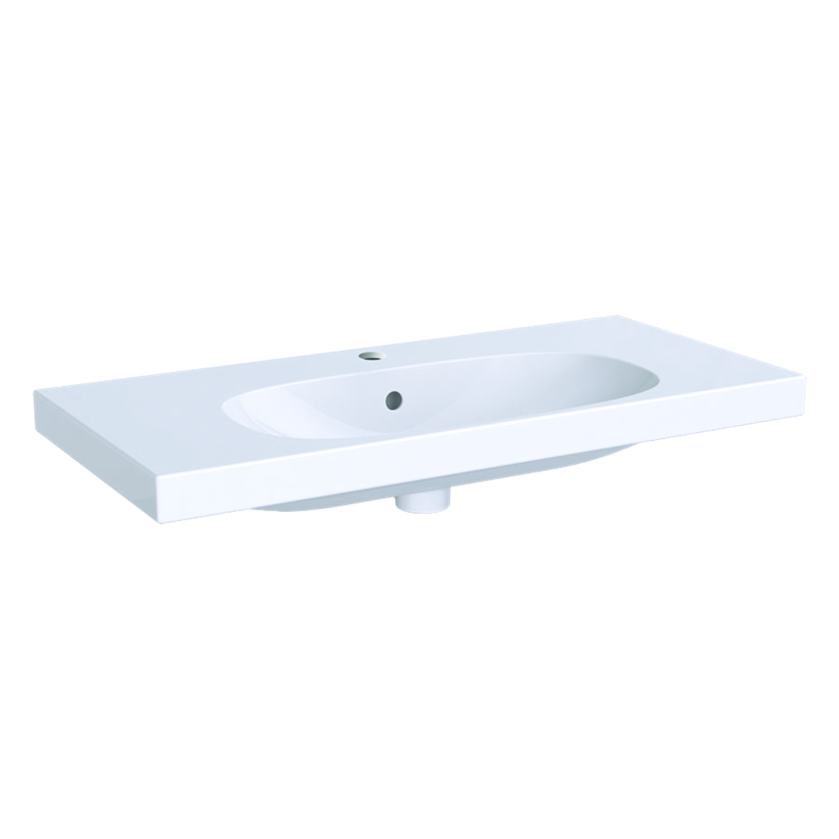 Geberit Acanto wastafel compact afleg easy fast fix 90 m.krgt. m.overl. 500.633.01.8 Wit KeraTect