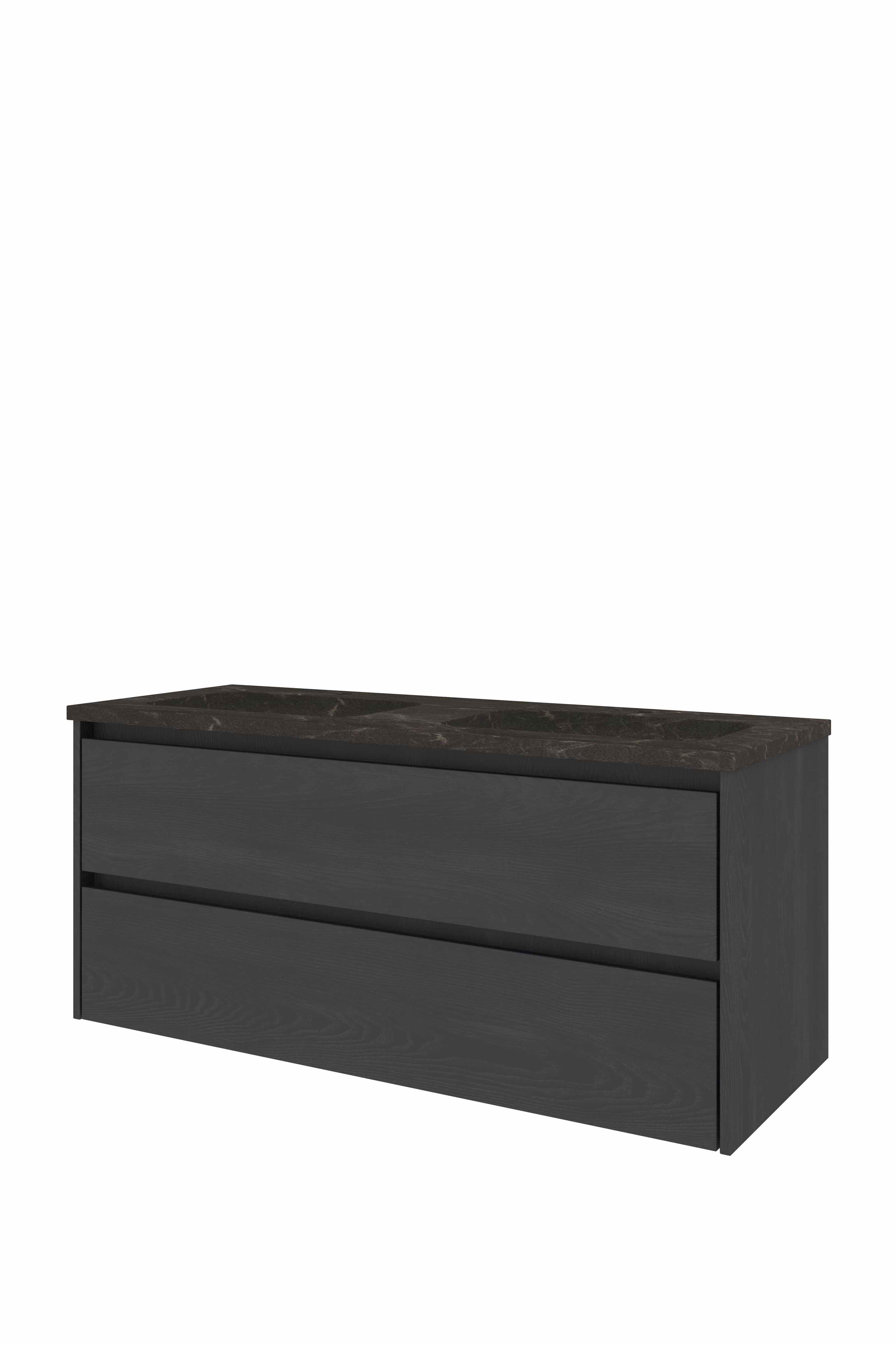 Proline Set hardsteen Elegant wast. met 2 kr.gaten en onderkast sym. RBSB120D2BO Black oak/Blue stone 1200x460x545
