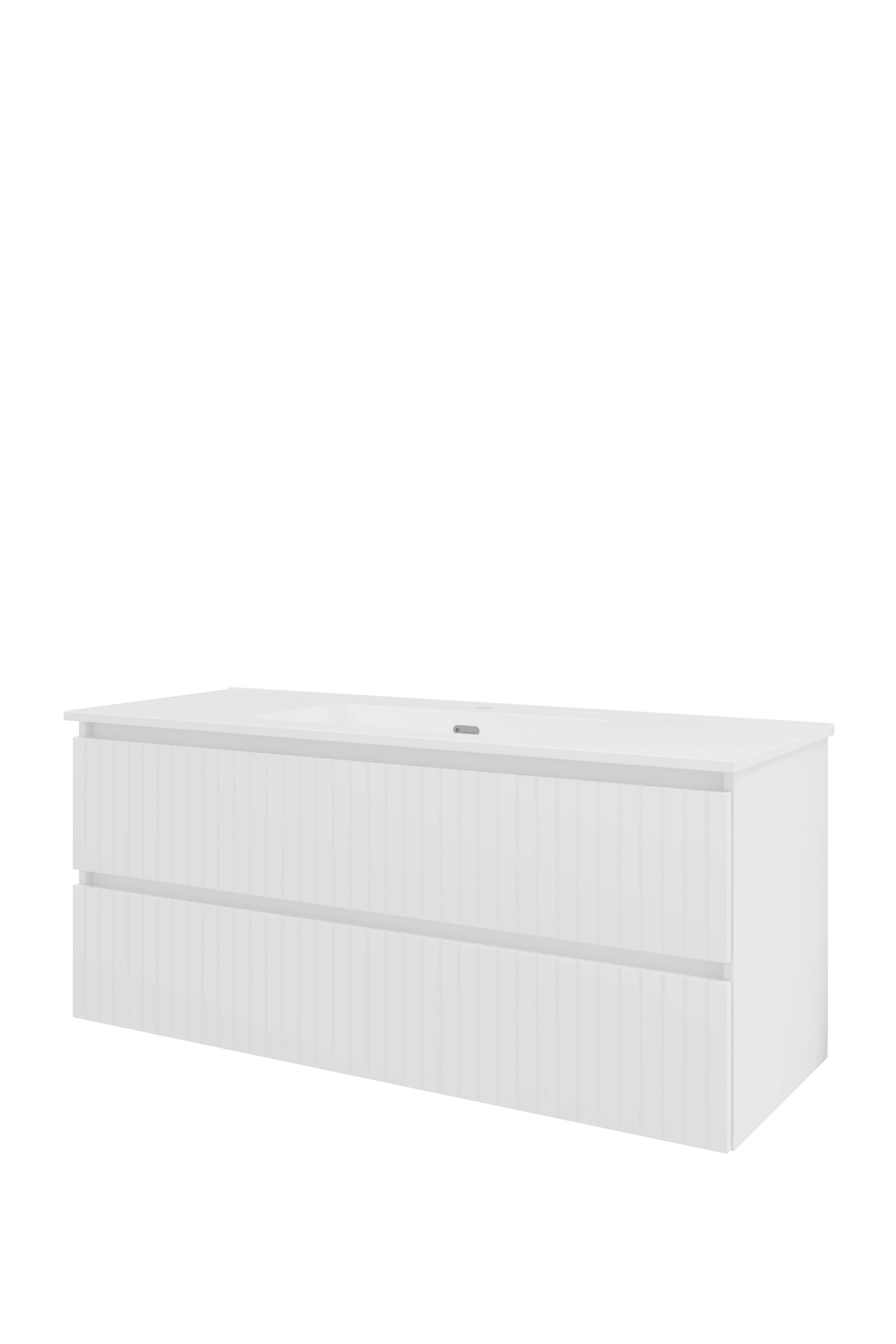 Proline Set porselein Elegant wast. enkel met 1 krgt. en onderkast sym. gefr. TGWD1201GW Glans wit/Glans wit 1200x460x540