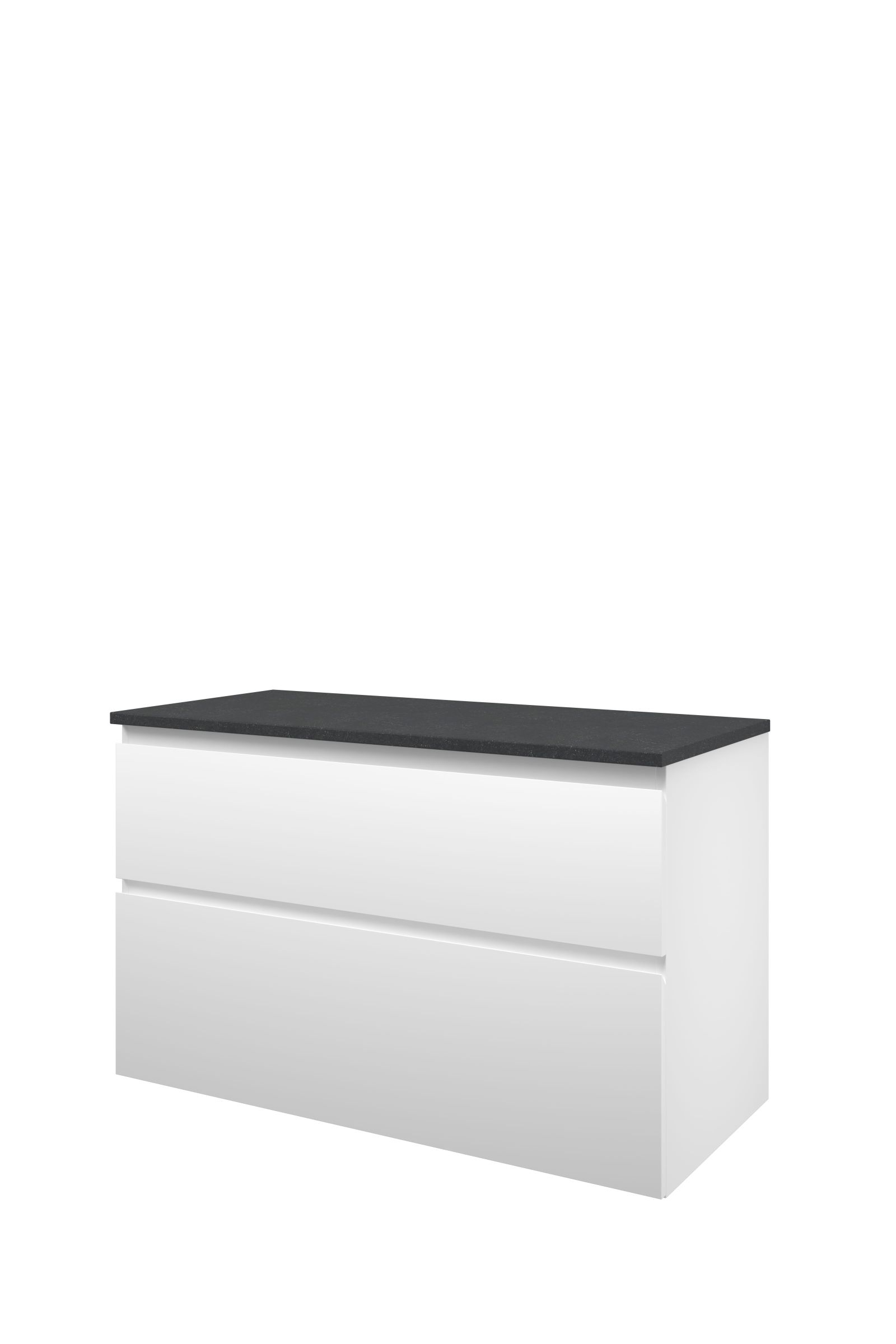 Proline Top afdekplaat hardsteen onderk. a-symm. DBSC100MW H620xB1000xD460 Mat wit / Blue stone