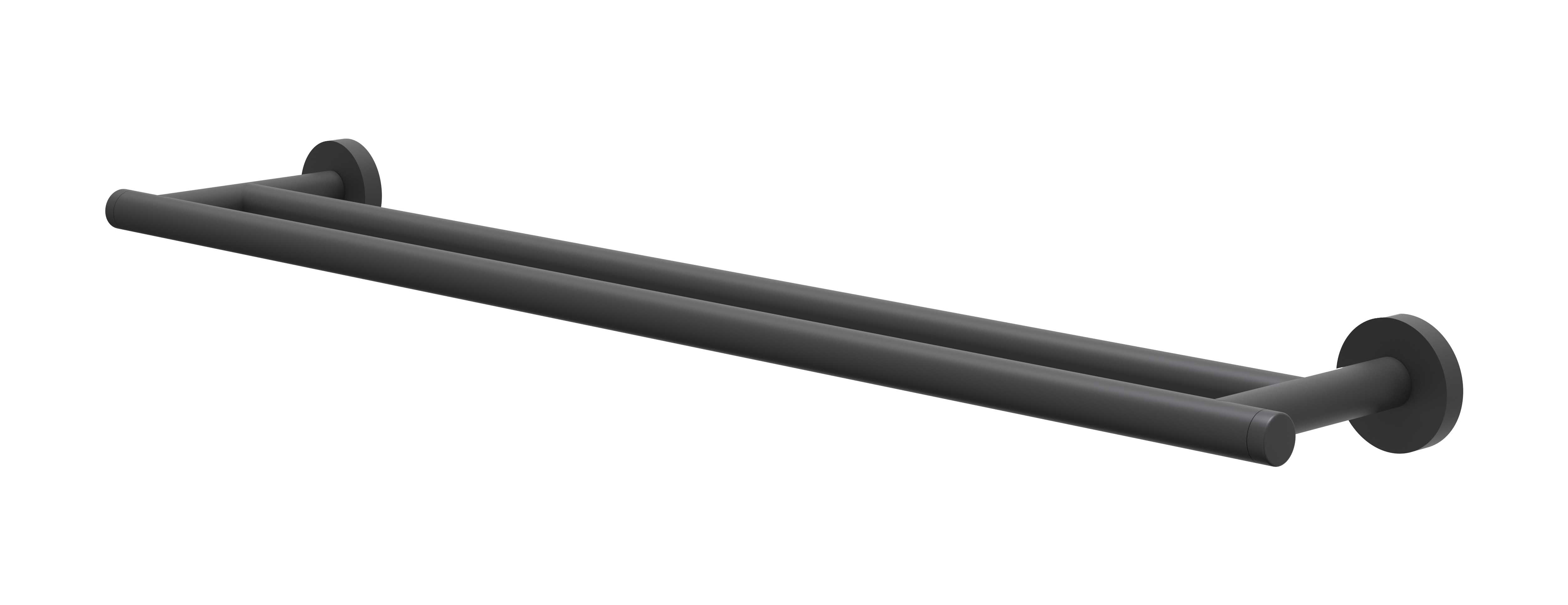 IVY Wandhanddoekrek 60cm dubbel 6500102 Mat zwart PED