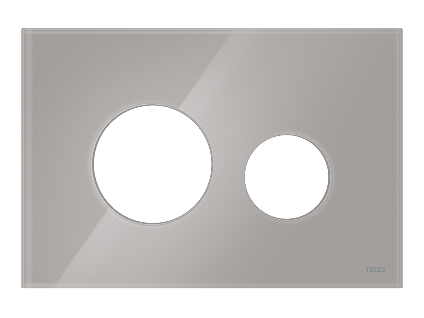 TECEloop frontplaat voor WC bedieningsplaat glas titanium 9240616