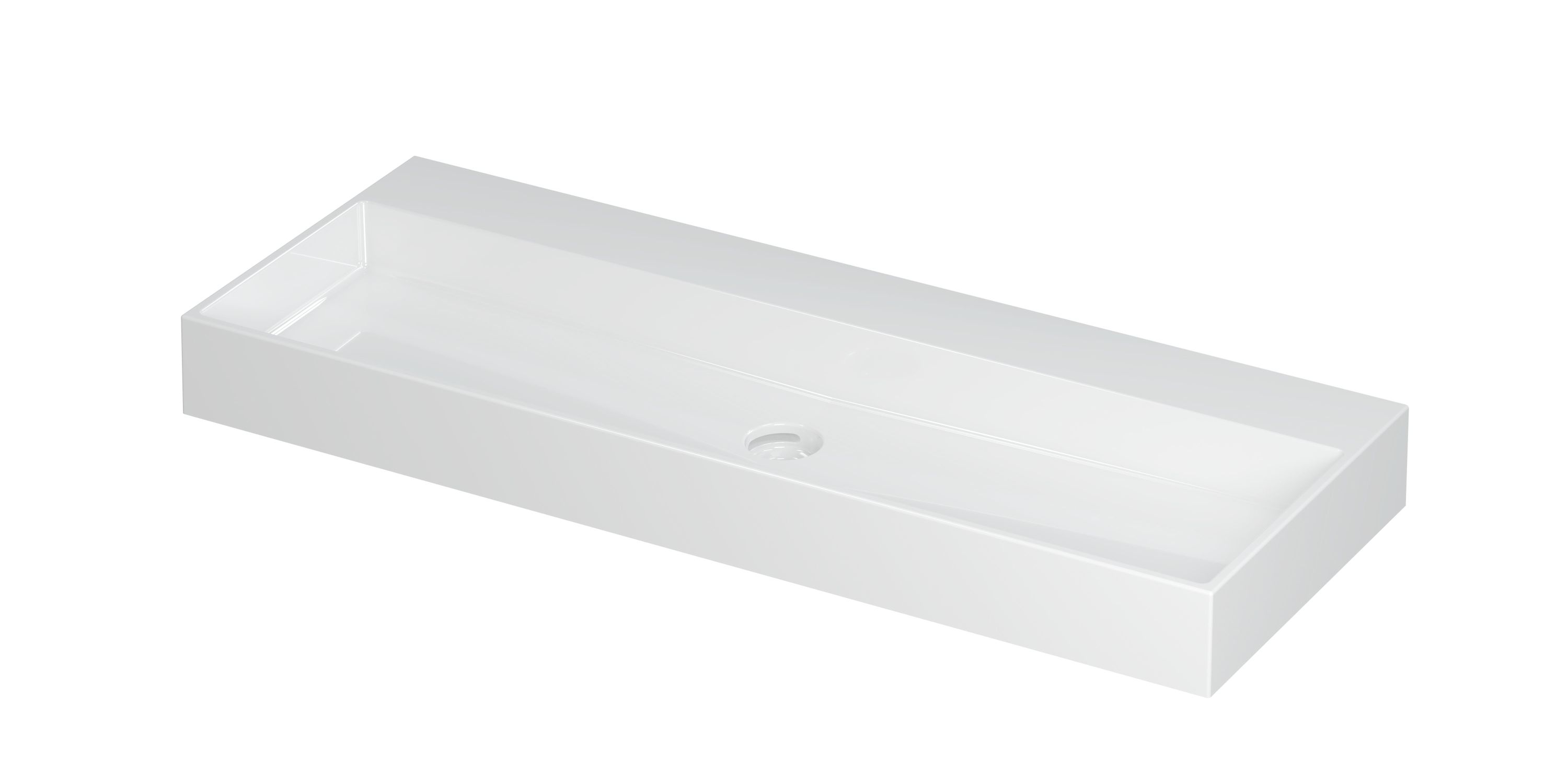 INK United wast. porselein z. krgt. incl. click plug en verb. overl. 120x45x11 0206091 Glans wit